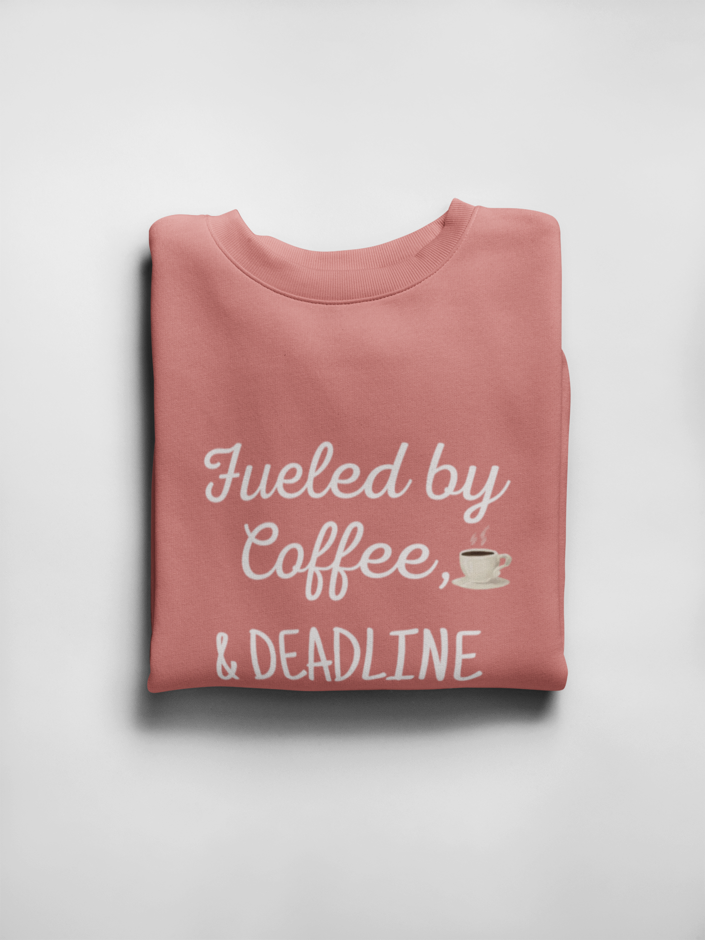 Coffee &amp; Deadline Panic Sweatshirt, Cozy Unisex Pullover, Perfect Gift for Coffee Lovers, Casual Outfit, Work from Home Apparel product thumbnail image
