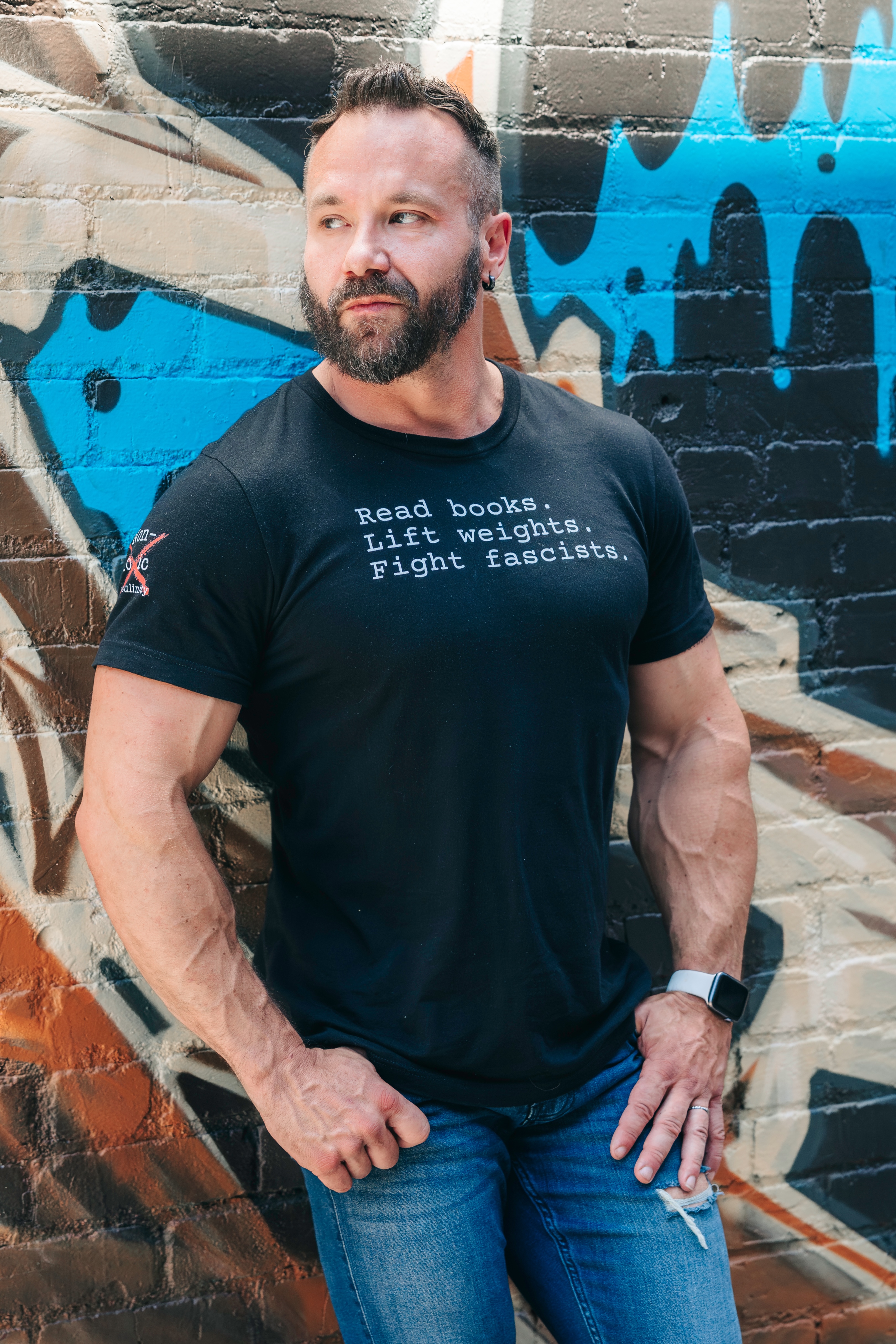 Read Books. Lift Weights. Fight Fascists. Unisex Tee