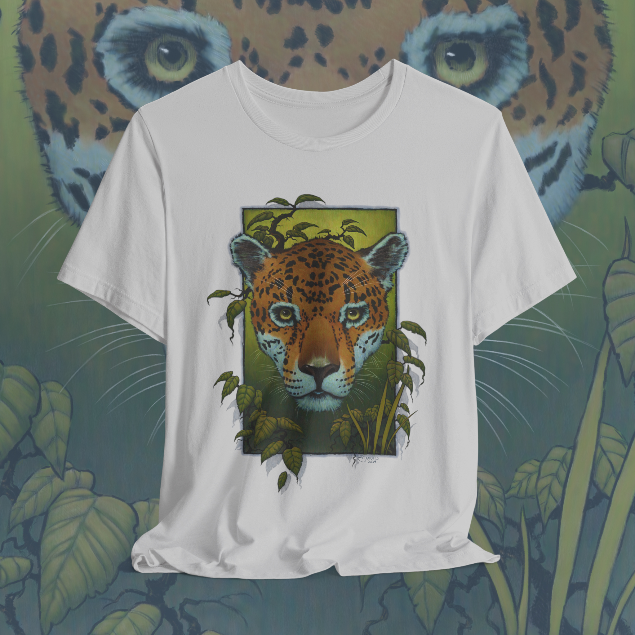 Brazilian Jaguar Painting Unisex Jersey Short Sleeve Tee product thumbnail image