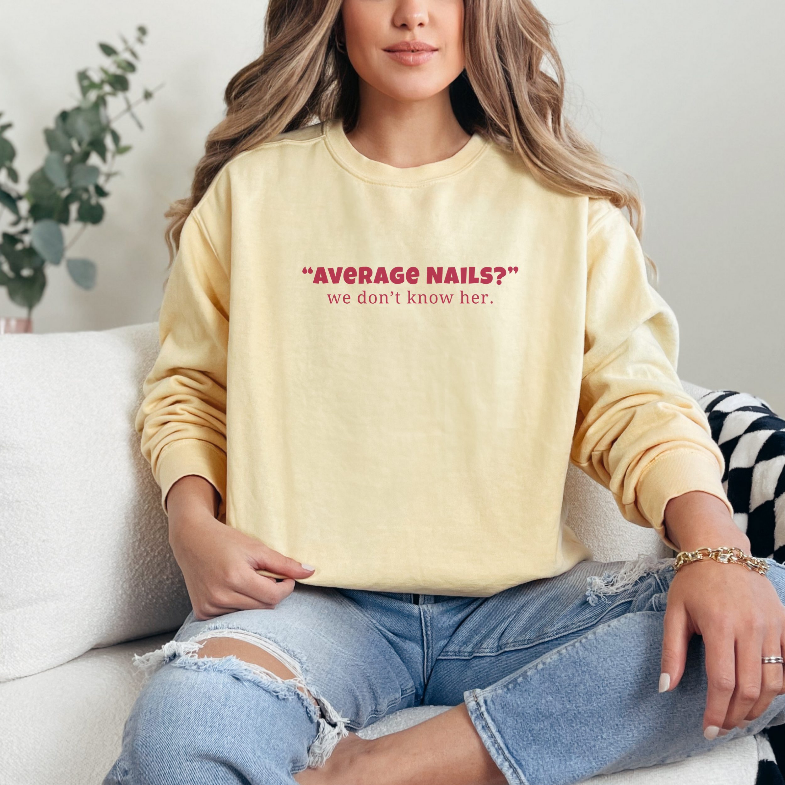 Average Nails? Comfort Colors Sweatshirt product thumbnail image