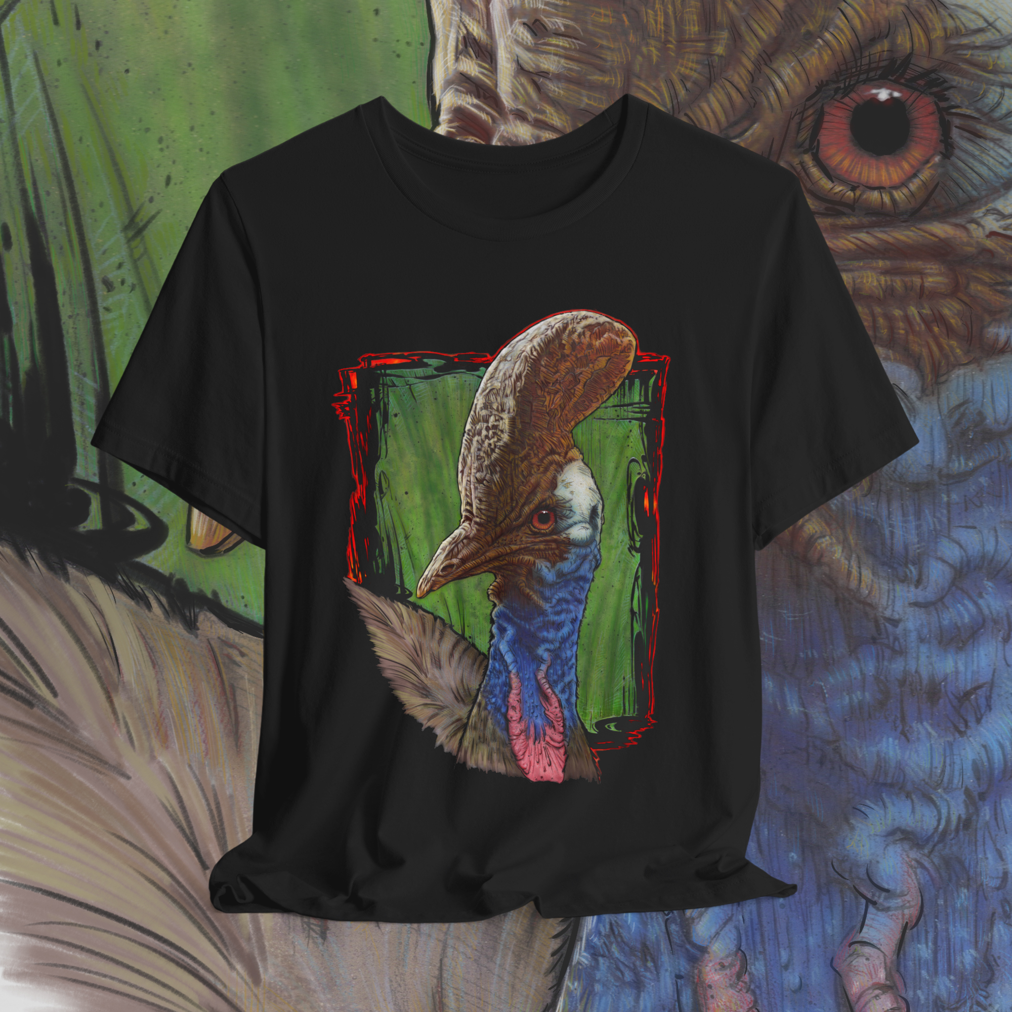Cassowary Illustration Unisex Jersey Short Sleeve Tee product thumbnail image