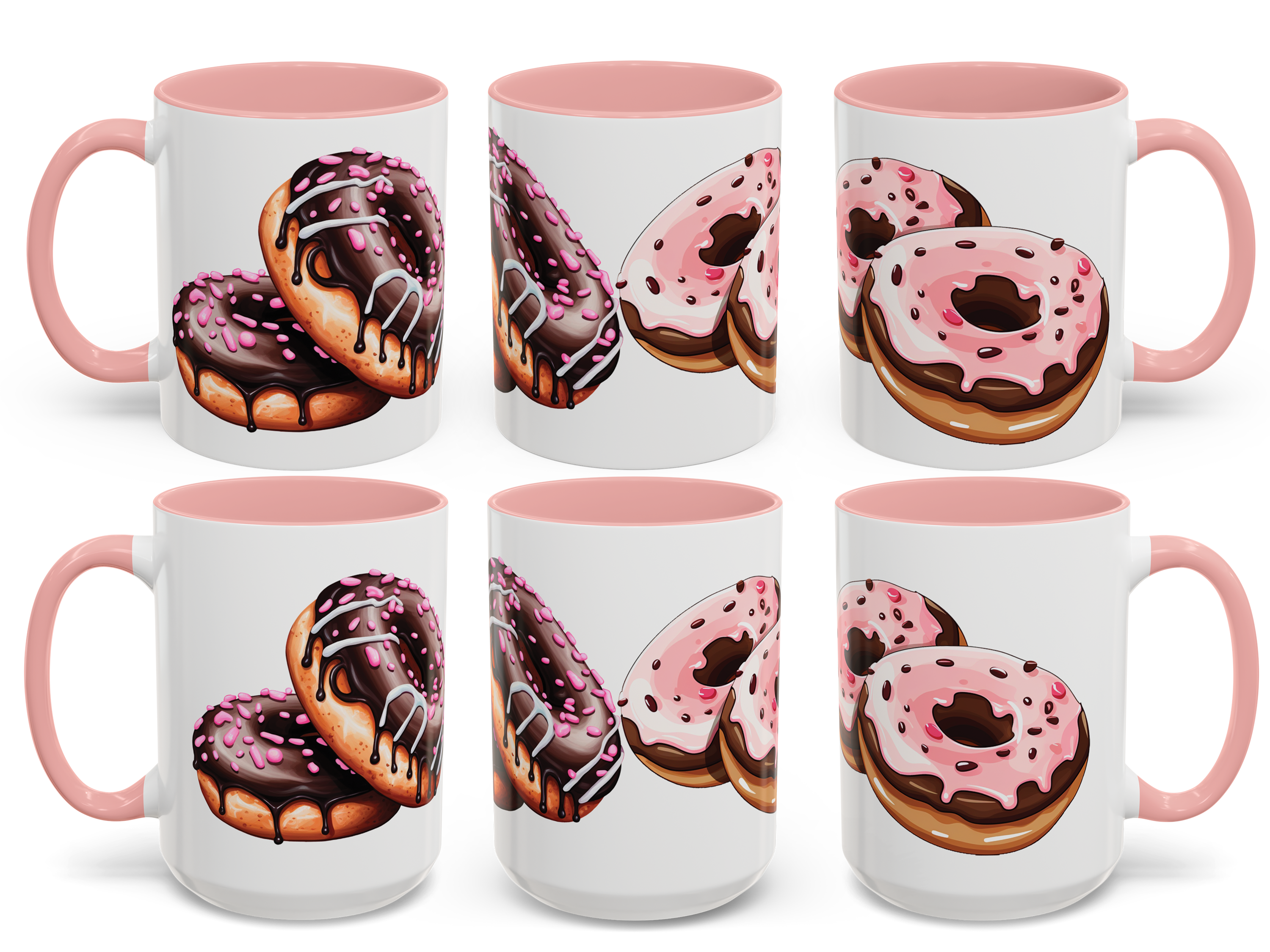 Donut-Themed Accent Coffee Mug | Fun Gift for Coffee Lovers, Birthday, Kitchen Decor, Office Mug, Sweet Treats Donut-Themed Accent Coffee Mug | Fun Gift for Coffee Lovers, Birthday, Kitchen Decor, Office Mug, Sweet Treats