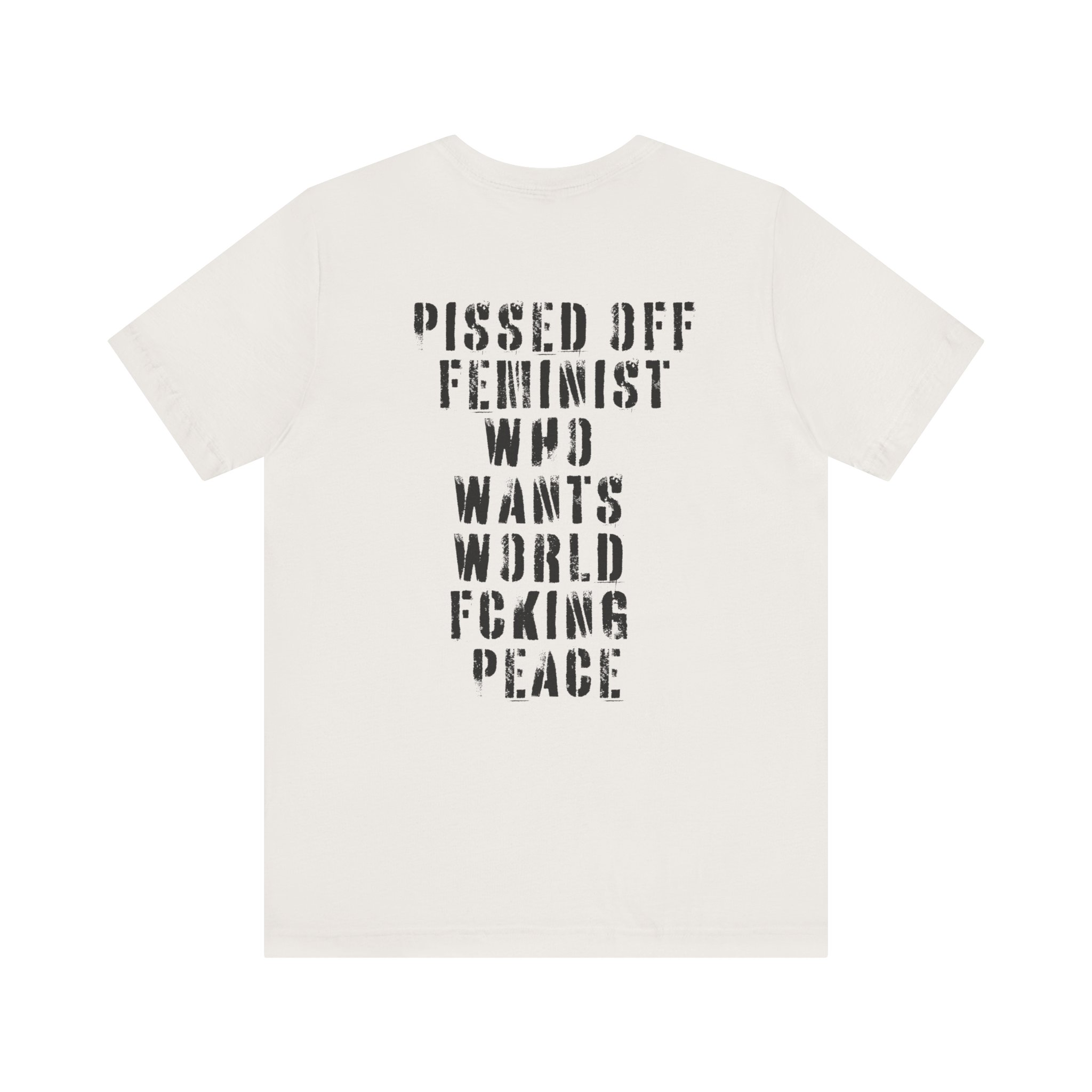 WOKE &amp; WILD. PISSED OFF FEMINIST WHO JUST WANTS WORLD FCKING PEACE TSHIRT product thumbnail image