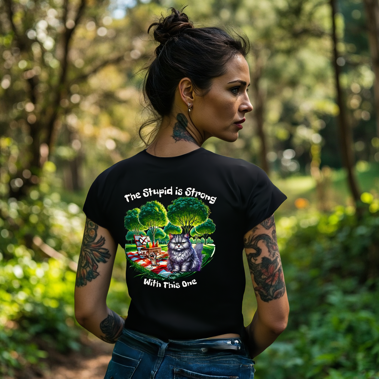 Sarcasm Culture The Stupid Is Strong With This One Tee  product thumbnail image