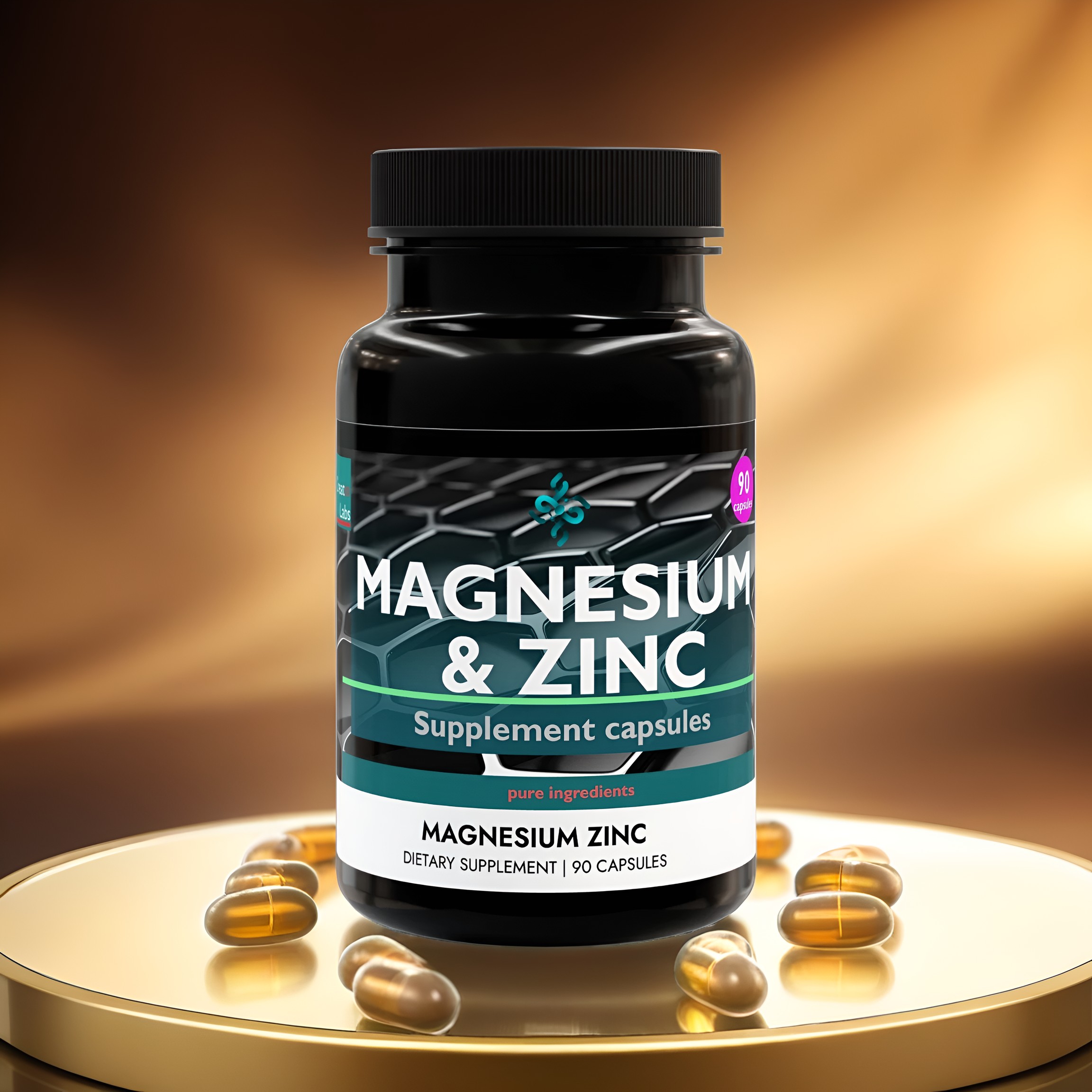 Magnesium Zinc Supplement (90 Capsules)