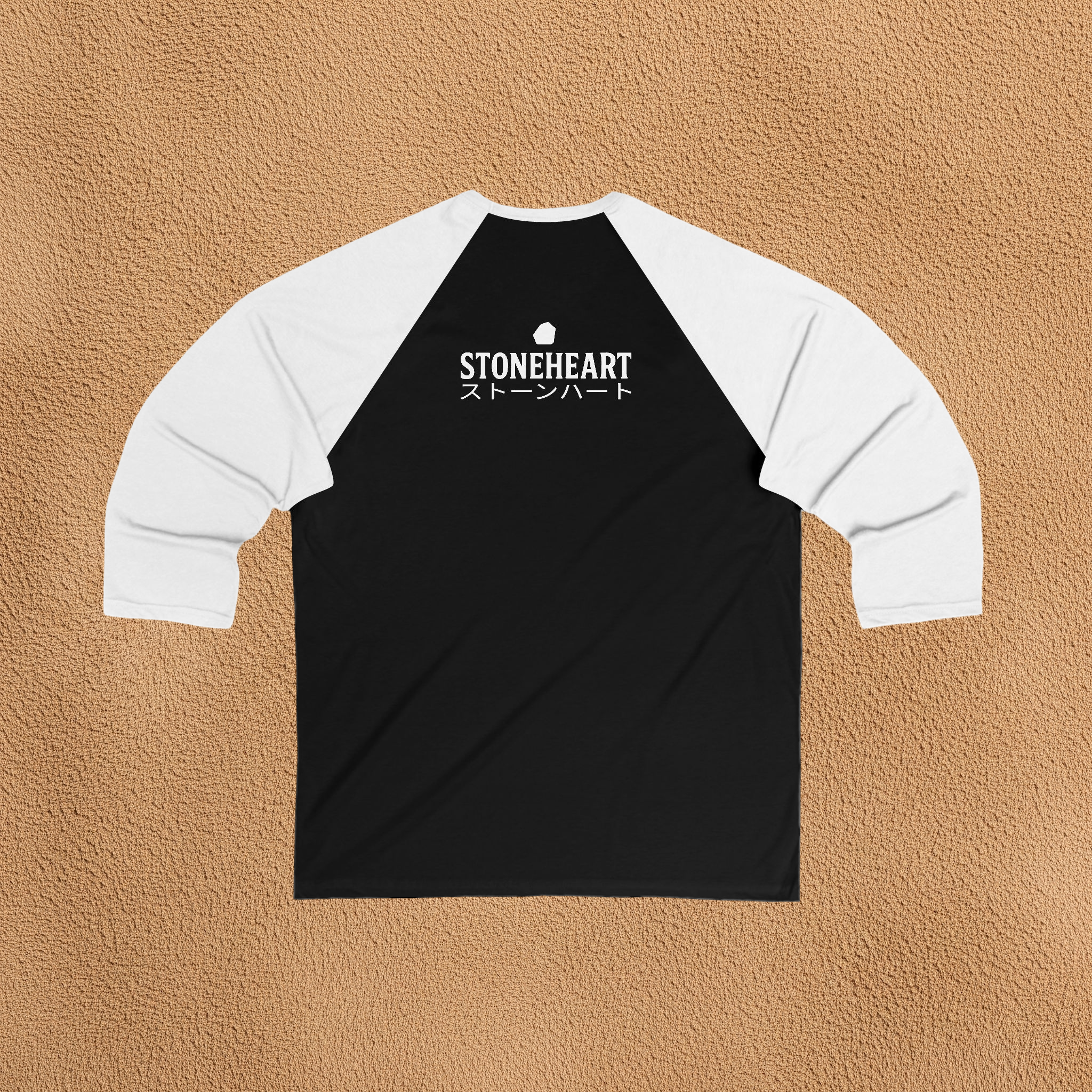 STONEHEART Black and White 3\4 Sleeve Baseball Tee product thumbnail image