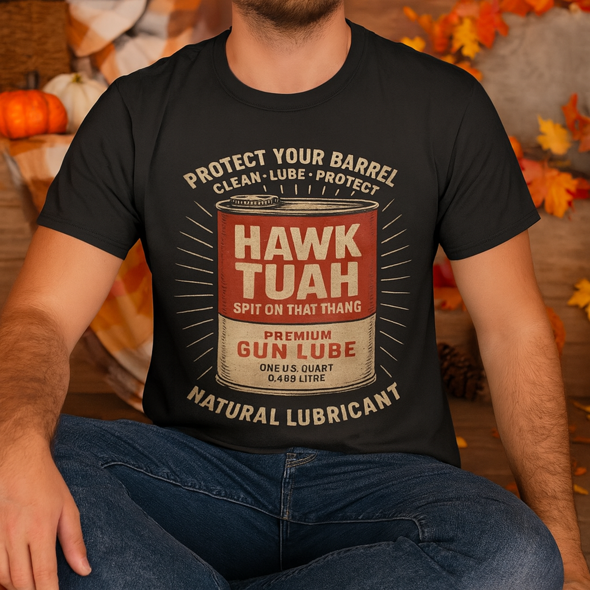 HAWK TUAH Shirt –  Gun Lube Tee – “Spit On That Thang” Oil Ar15 Pistol Tactical product thumbnail image