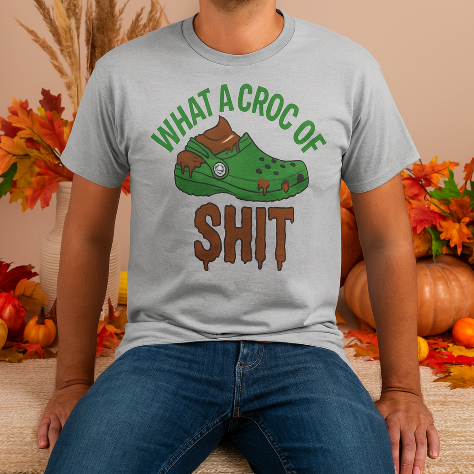 Croc Shirt – “What A Croc of Sh*t” Tee for Men Women – Gag Gift, Meme T-Shirt product thumbnail image