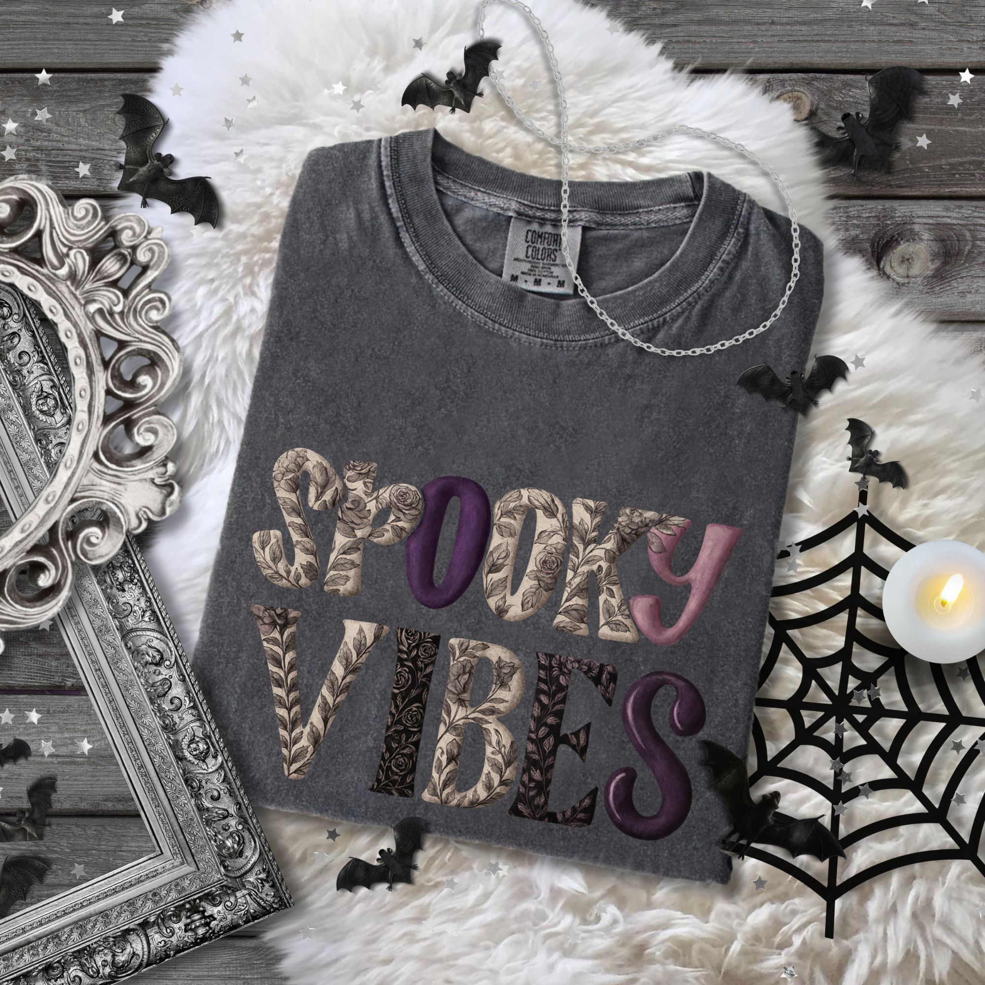 Spooky Vibes T-shirt - Unisex Garment-Dyed