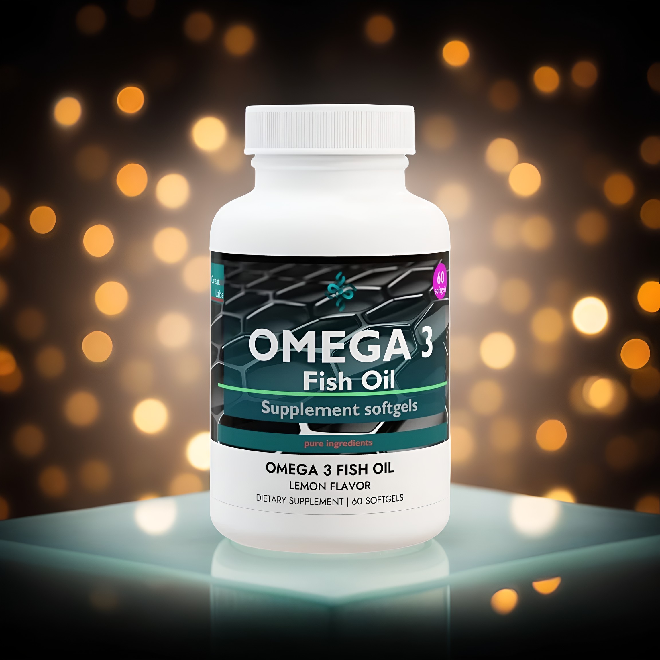Omega 3 Fish Oil Supplement (60 Softgels)