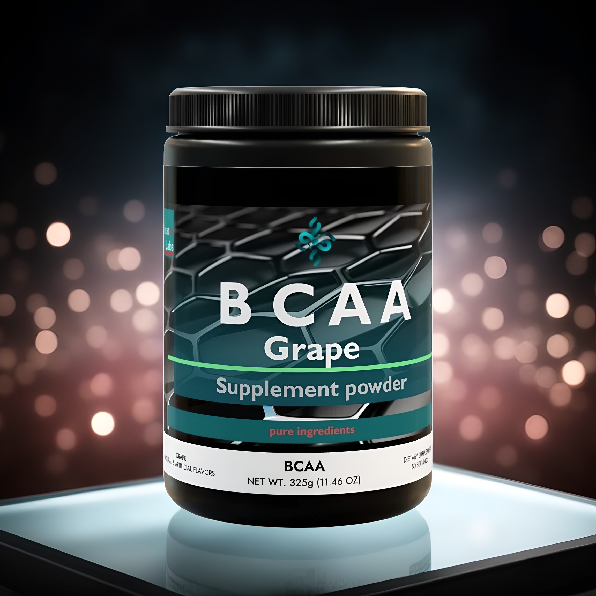 BCAA Supplement, Grape (325g, 11.46oz, 50 servings)