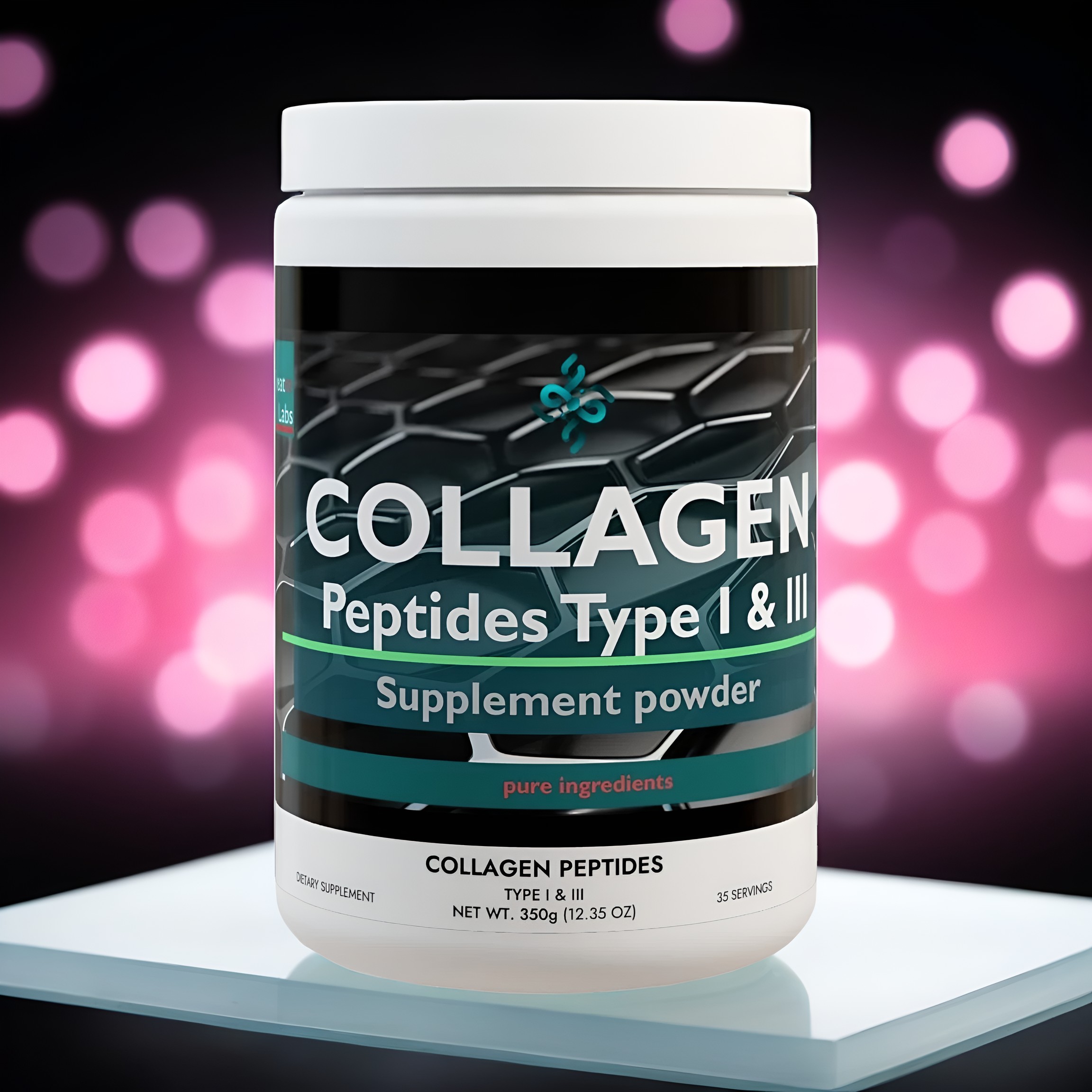 Collagen Peptides Type I &amp; III Supplement (350g, 12.3oz)