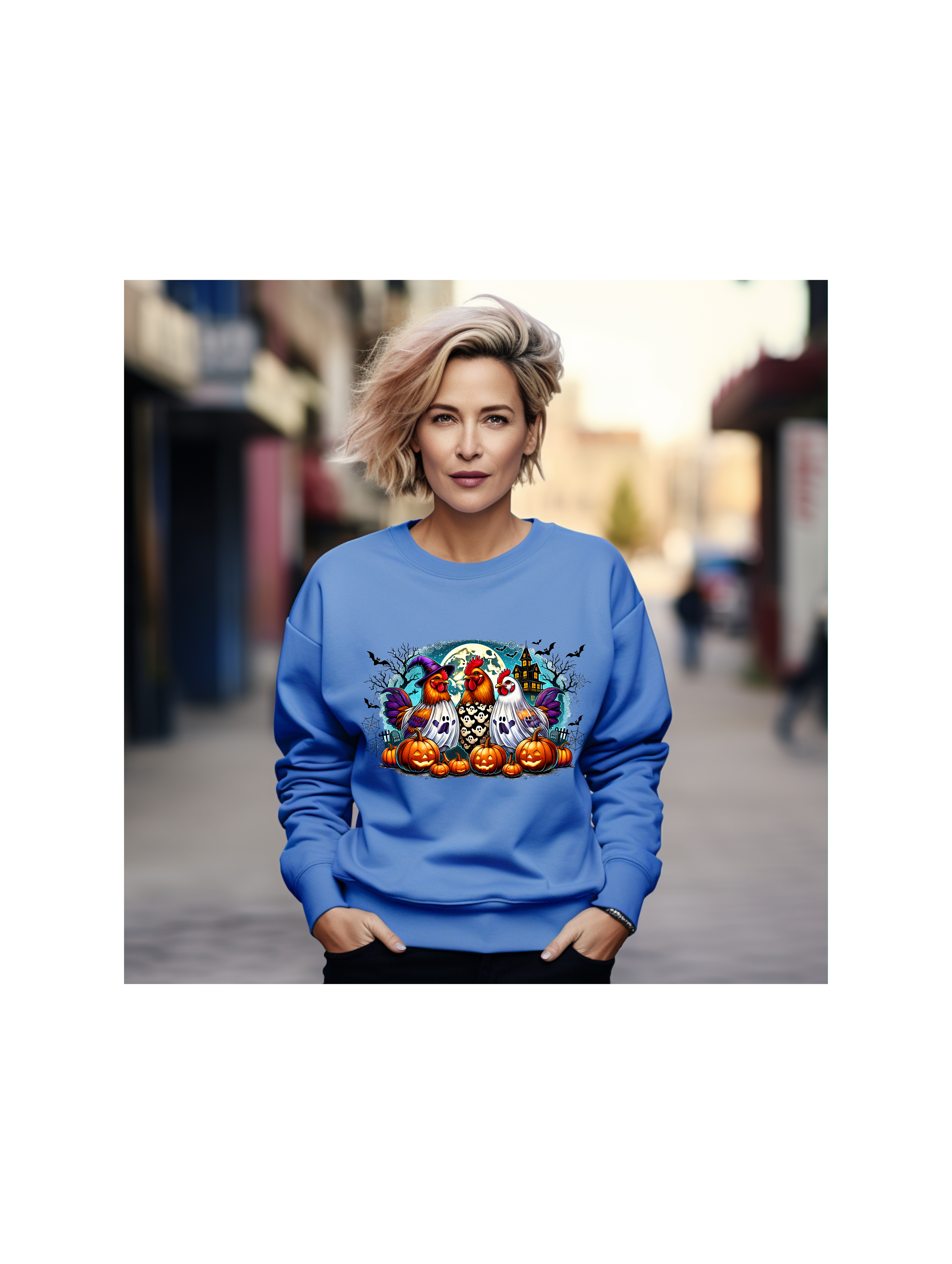 Halloween Graphic gildan 2400 Long Sleeve Tee, Scary Costume Shirt, Fall Fashion Apparel, Perfect for Halloween Parties, Unique Gift Idea product thumbnail image