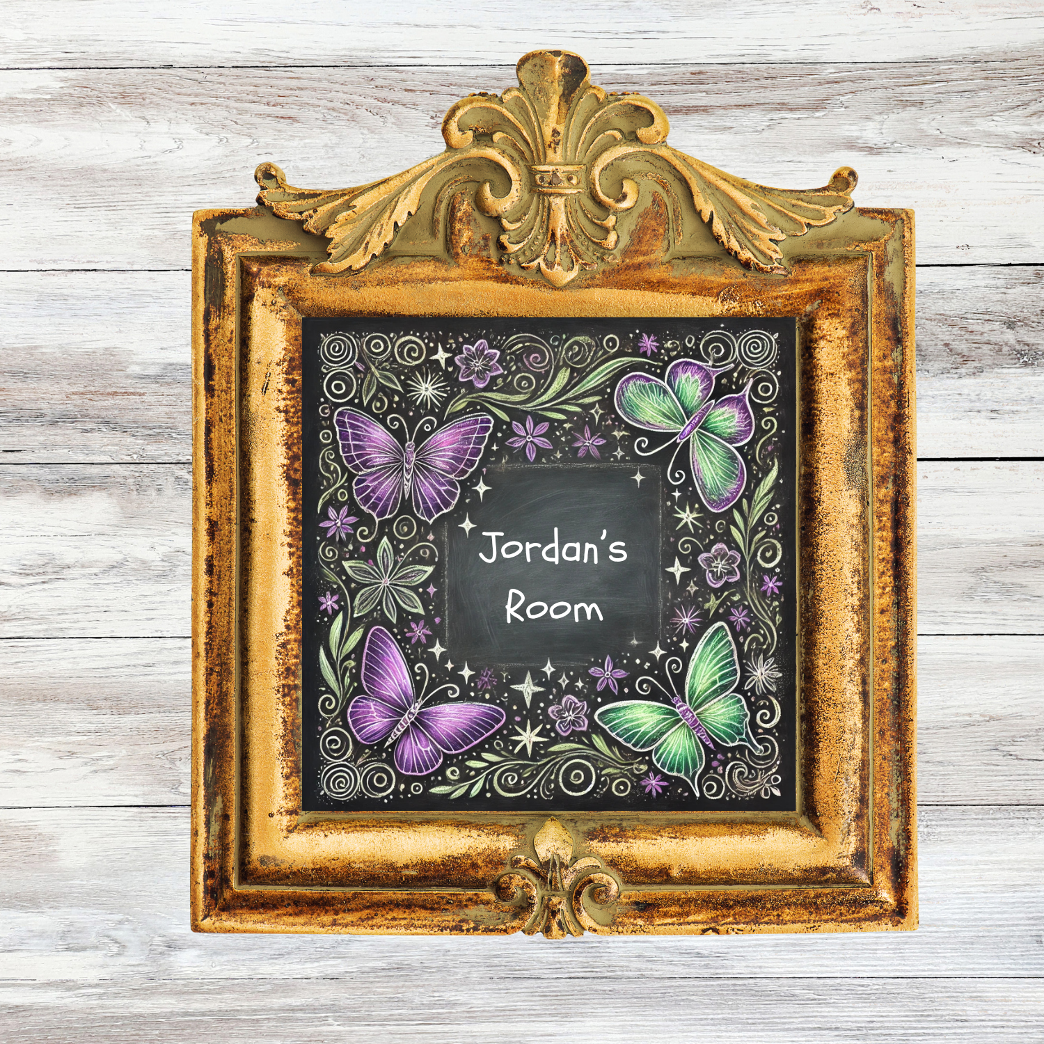 Personalized Butterfly Square Stickers, Name Labels for Kids, Party Favours, Decorative Stickers, Indoor/Outdoor Use product thumbnail image