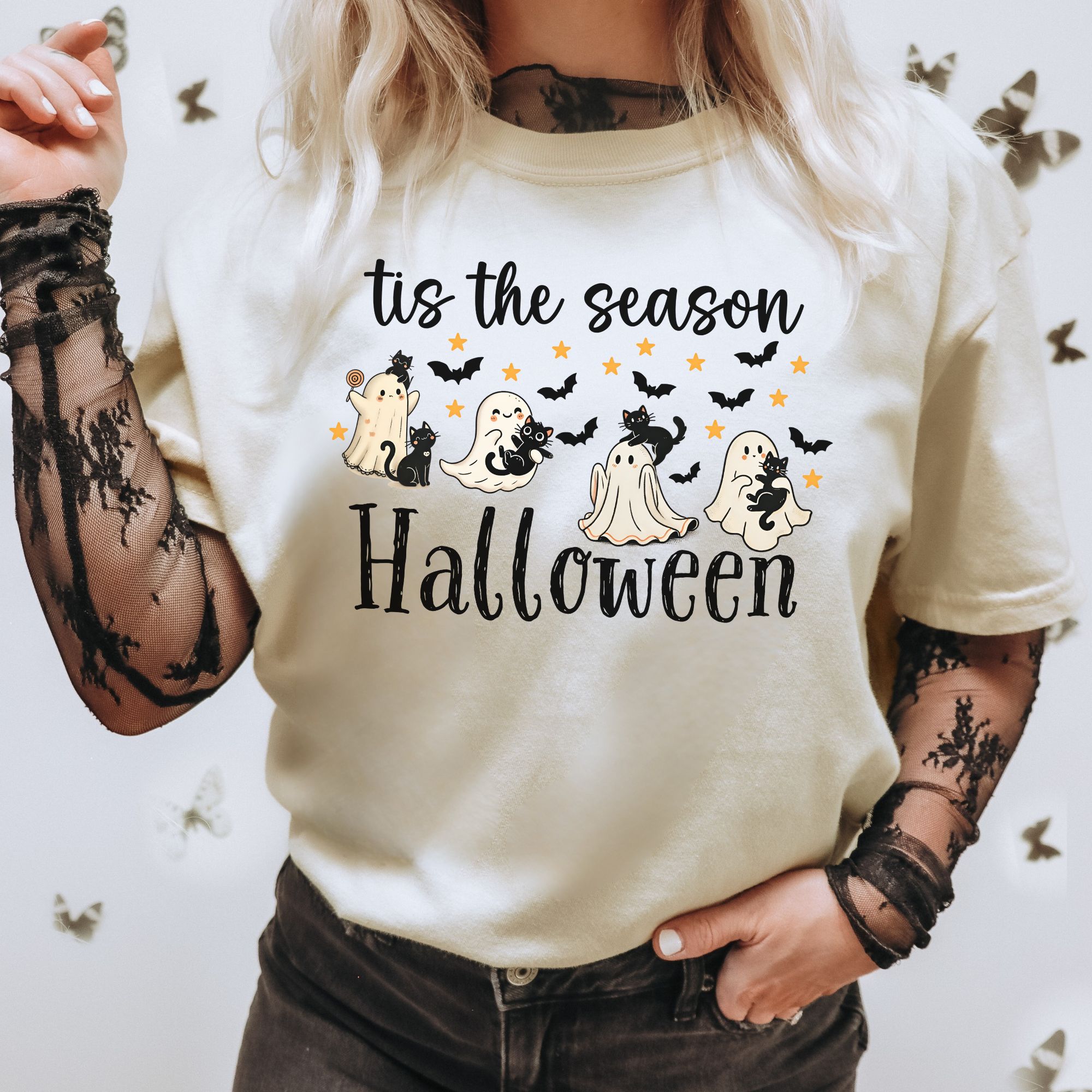 Ghostly Halloween Vibes T-Shirt Ghostly Halloween Vibes T-Shirt