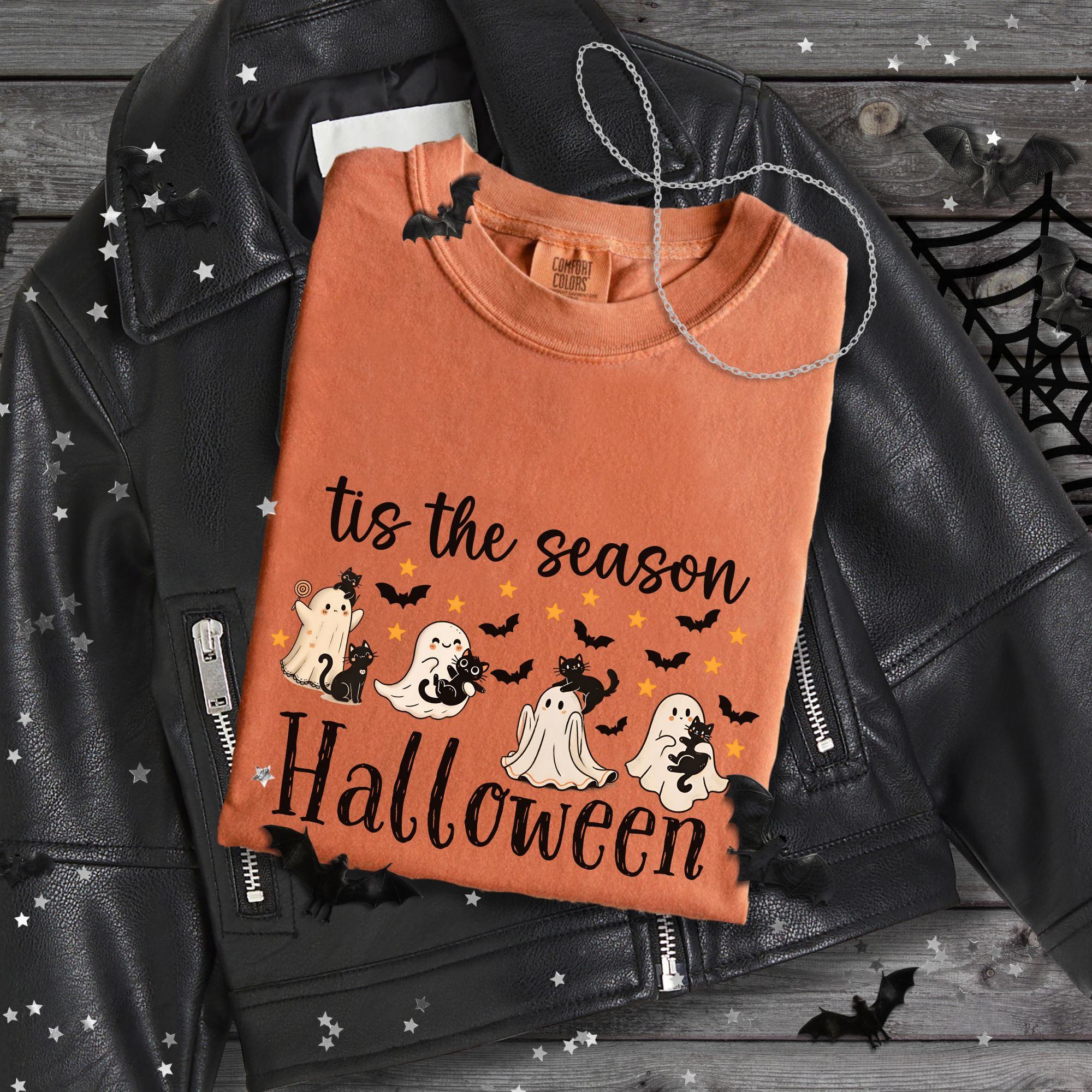 Ghostly Halloween Vibes T-Shirt product thumbnail image