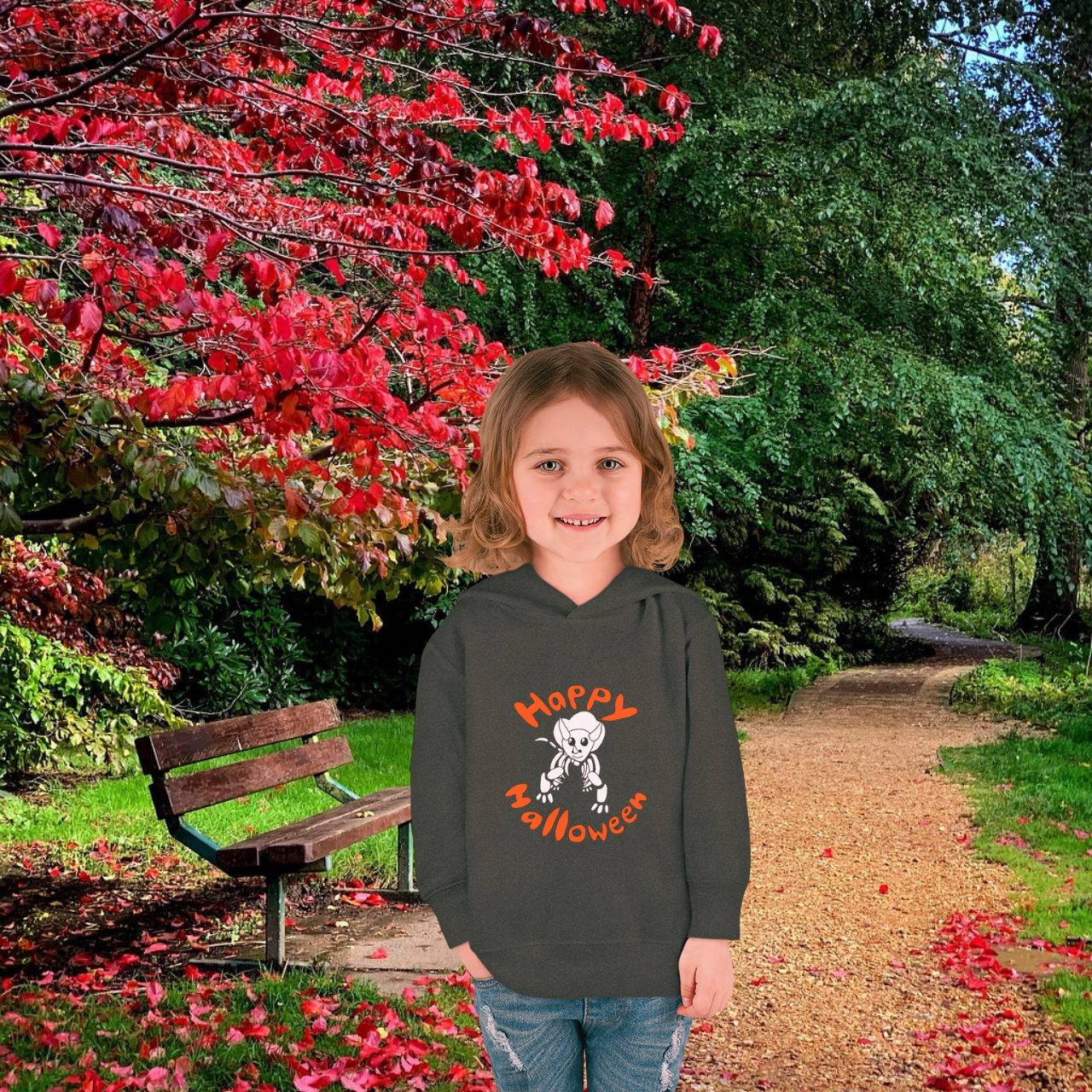 Happy Halloween Dinosaur Toddler Pullover Fleece Hoodie product thumbnail image