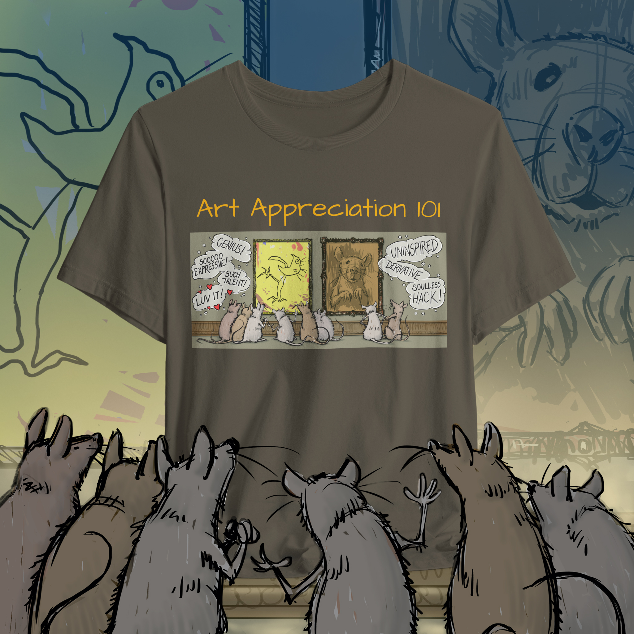 Art Appreciation 101 cartoon on Unisex Jersey Short Sleeve Tee product thumbnail image