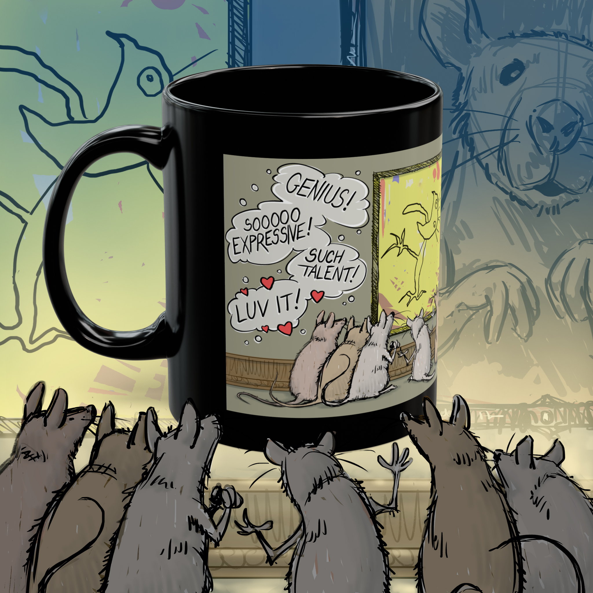 Art Appreciation 101 Black Mug – Perfect for Creatives &amp; Art Lovers product thumbnail image