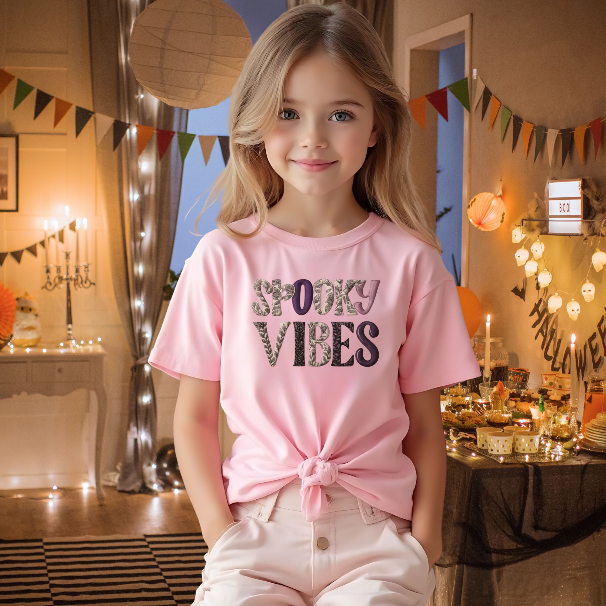 Spooky Vibes Kids T-Shirt product thumbnail image