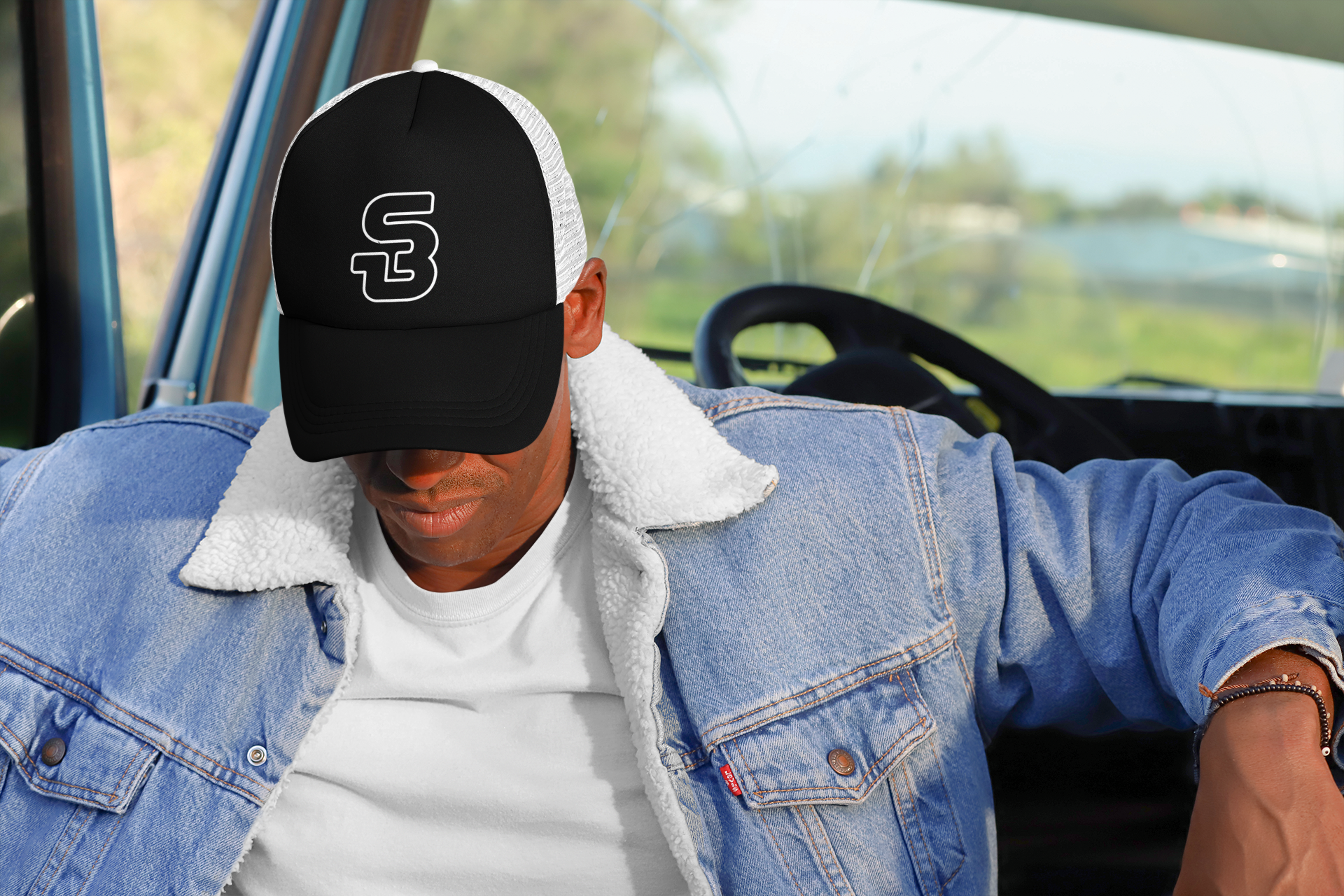 Embroidered Snapback Trucker Cap, Perfect for Outdoor Events, Casual Wear, Unisex Gift for Birthdays, Sports Lovers, Summer Style product thumbnail image