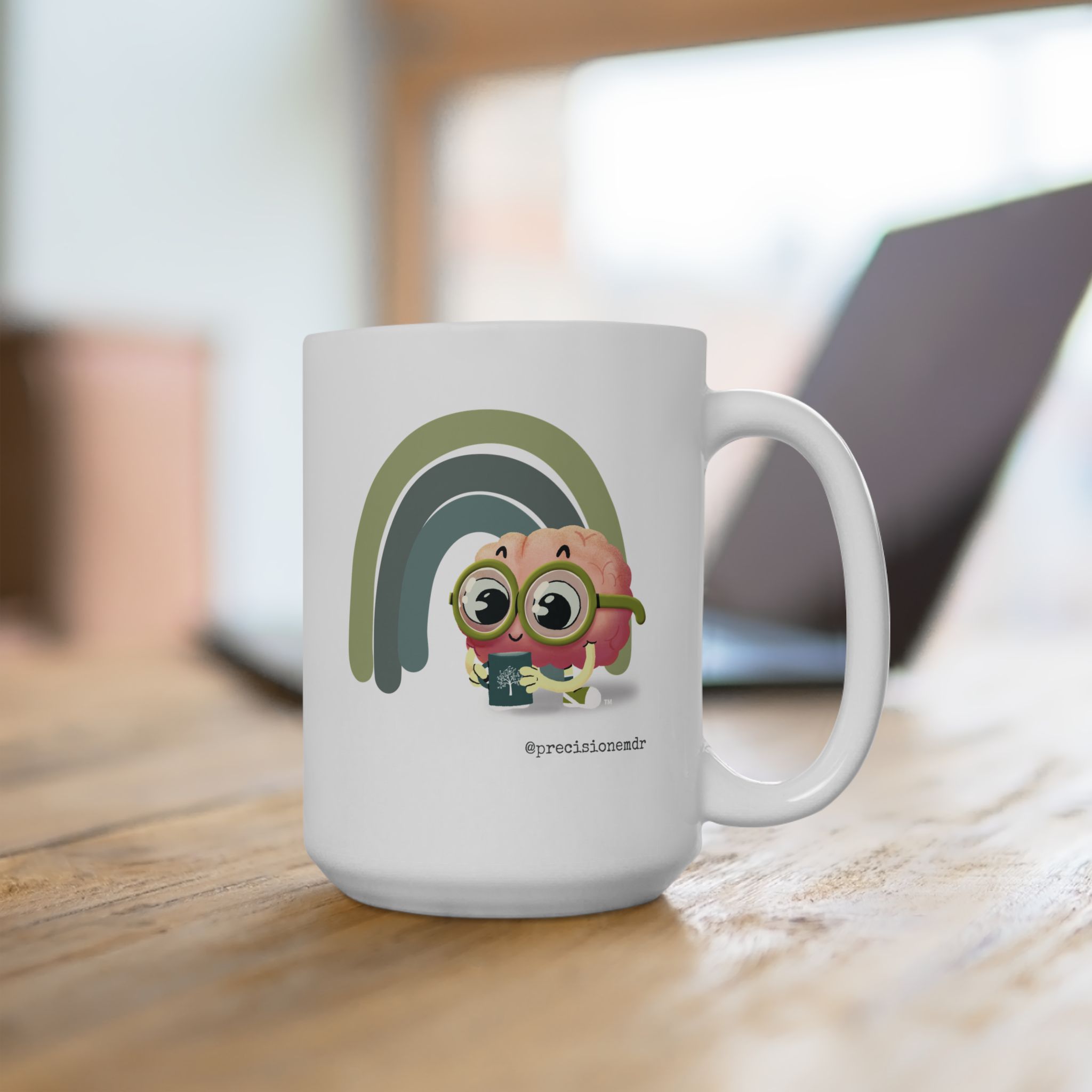 PEAbody Dark Rainbow Ceramic Mug, 15 oz product thumbnail image PEAbody Dark Rainbow Ceramic Mug, 15 oz product thumbnail image