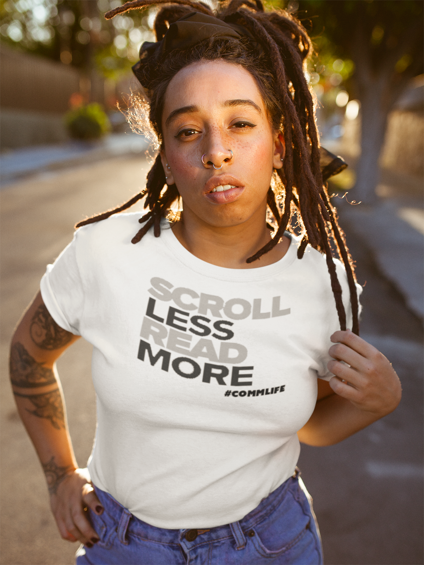 Doom Scroll Reminder T-shirt product thumbnail image Doom Scroll Reminder T-shirt product thumbnail image