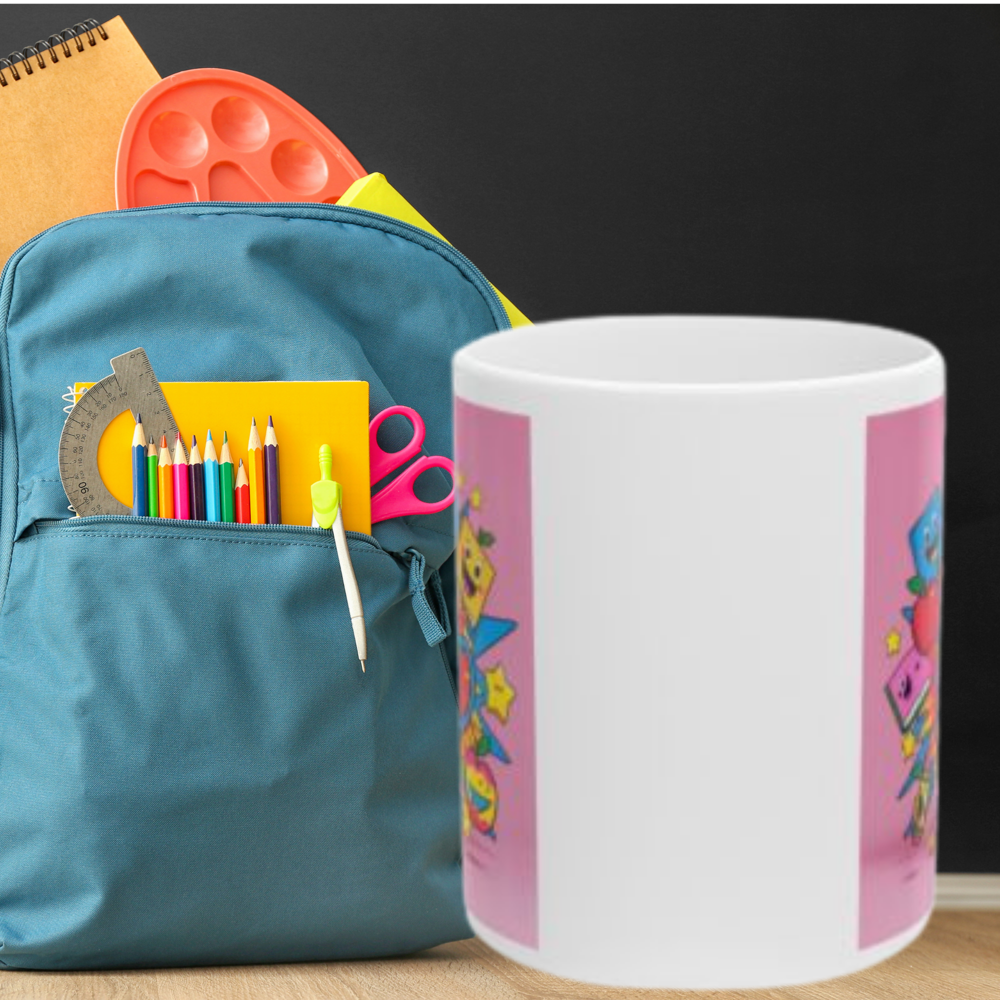 Teaching Is My Superpower Teacher Mug Fun Pink Coffee Cup for Elementary Educators 11oz And 15oz Ceramic Back to School Gift product thumbnail image