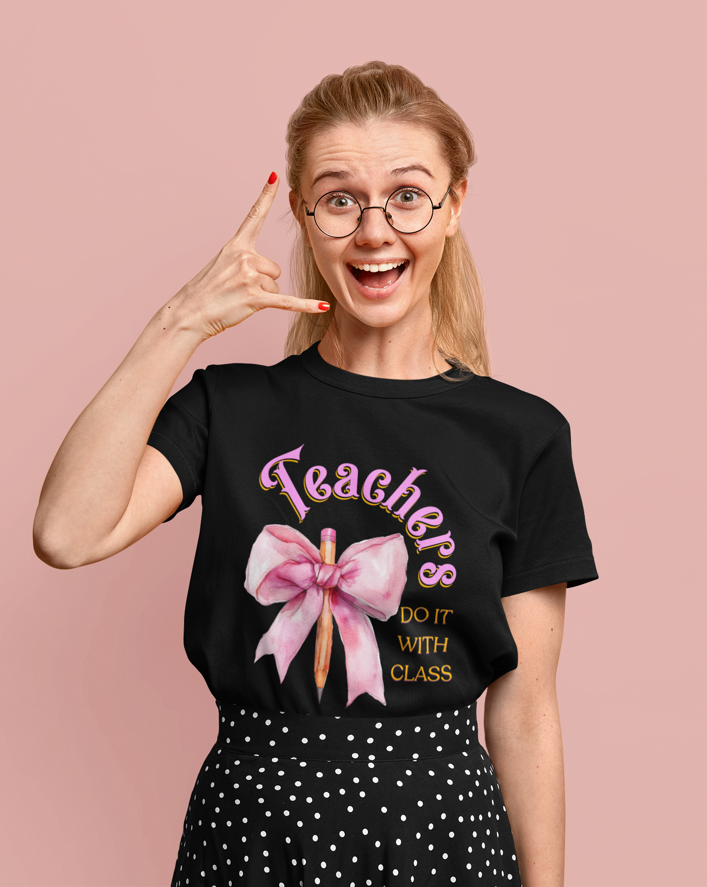 Teachers Do It with Class T-Shirt, Coquette Bow Teacher Shirt, Educator Apparel, Back to School Shirt, Cute Teacher Outfit, Cute Teacher Tee product thumbnail image