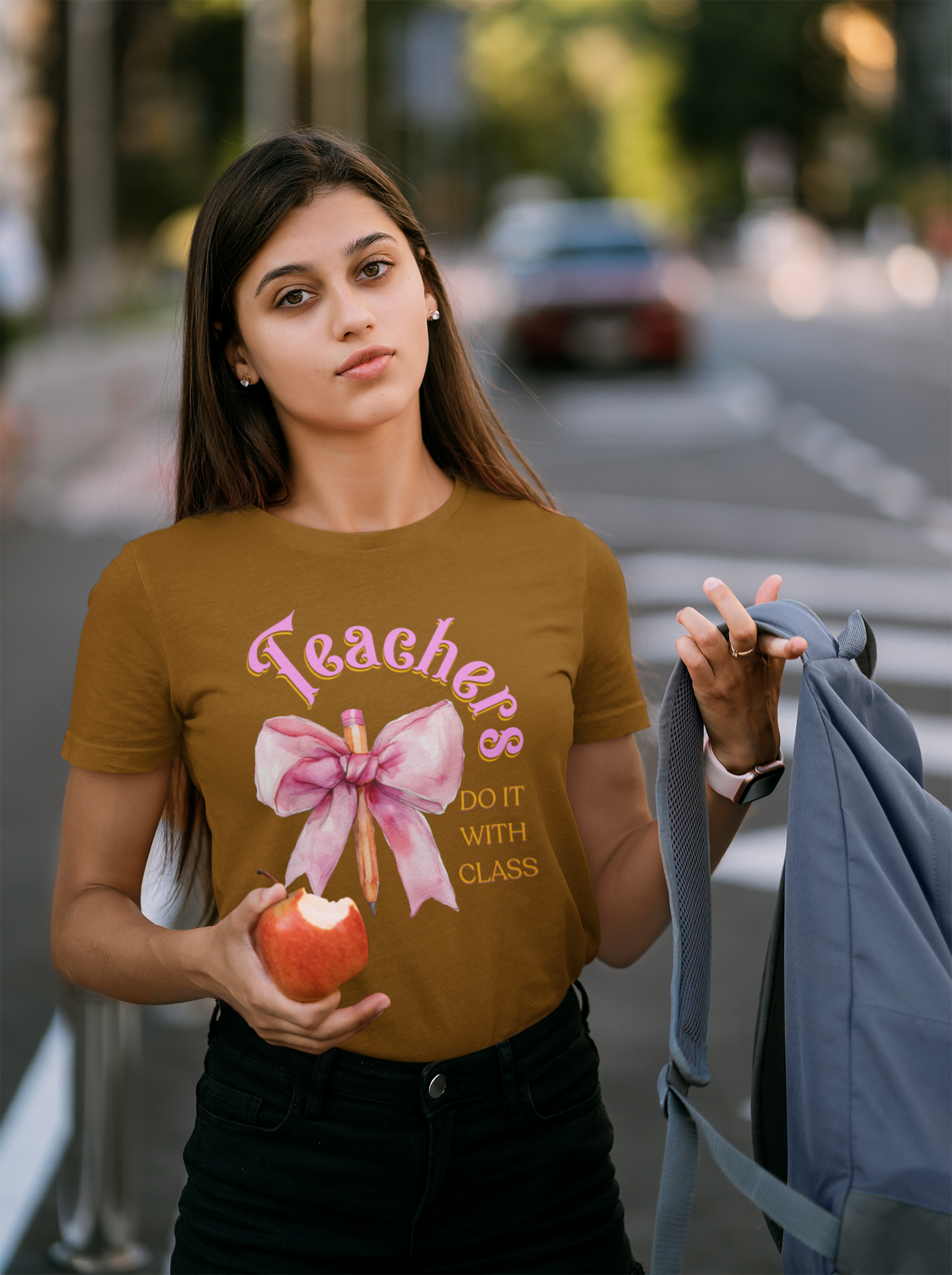 Teachers Do It with Class T-Shirt, Coquette Bow Teacher Shirt, Educator Apparel, Back to School Shirt, Cute Teacher Outfit, Cute Teacher Tee product thumbnail image