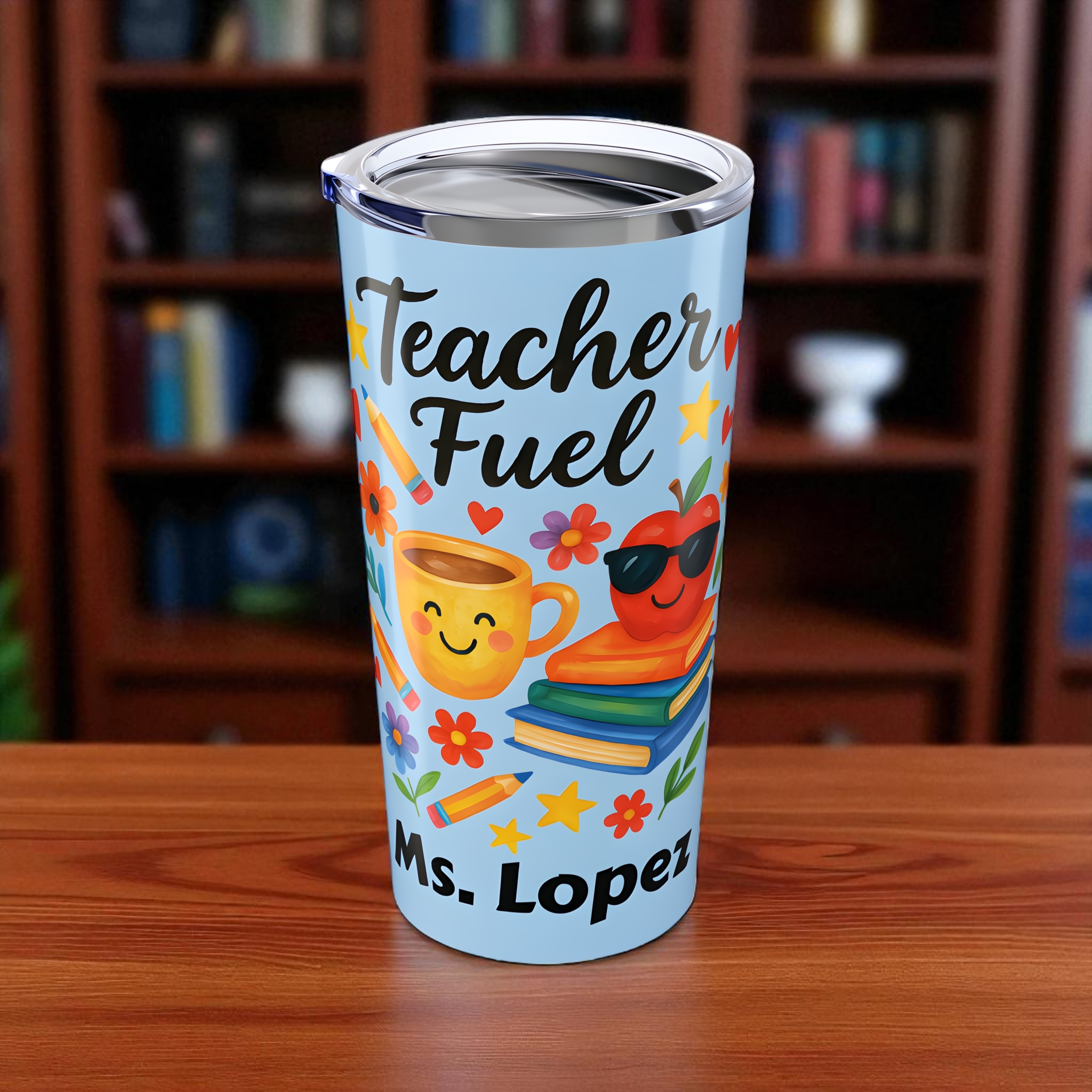 🌟 Teacher Fuel Tumbler – Personalized Just for You! ☕🍎