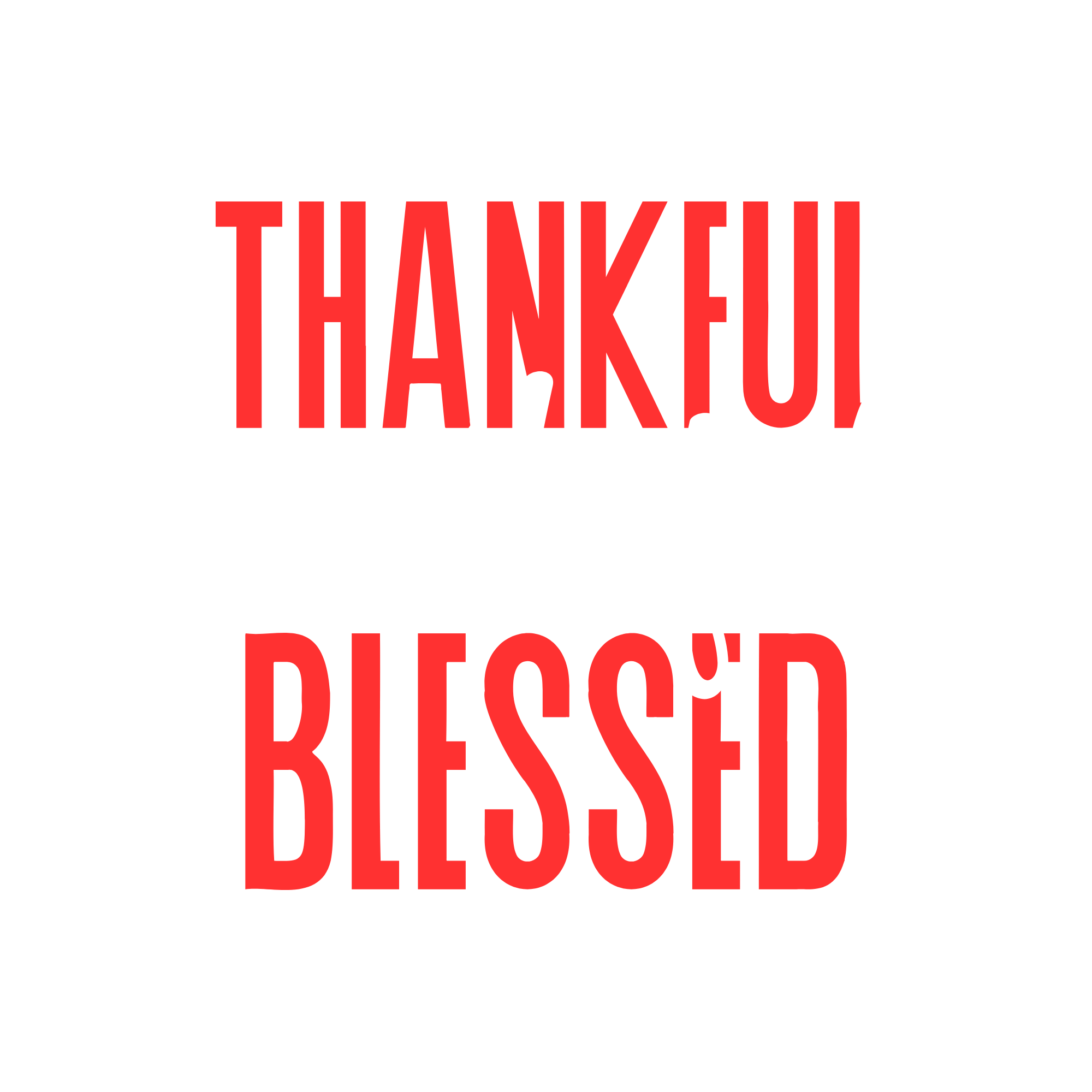 "Thankful, Blessed"  Ladies Softstyle T-Shirt Grit, Grace &amp; Giggle Collection product thumbnail image