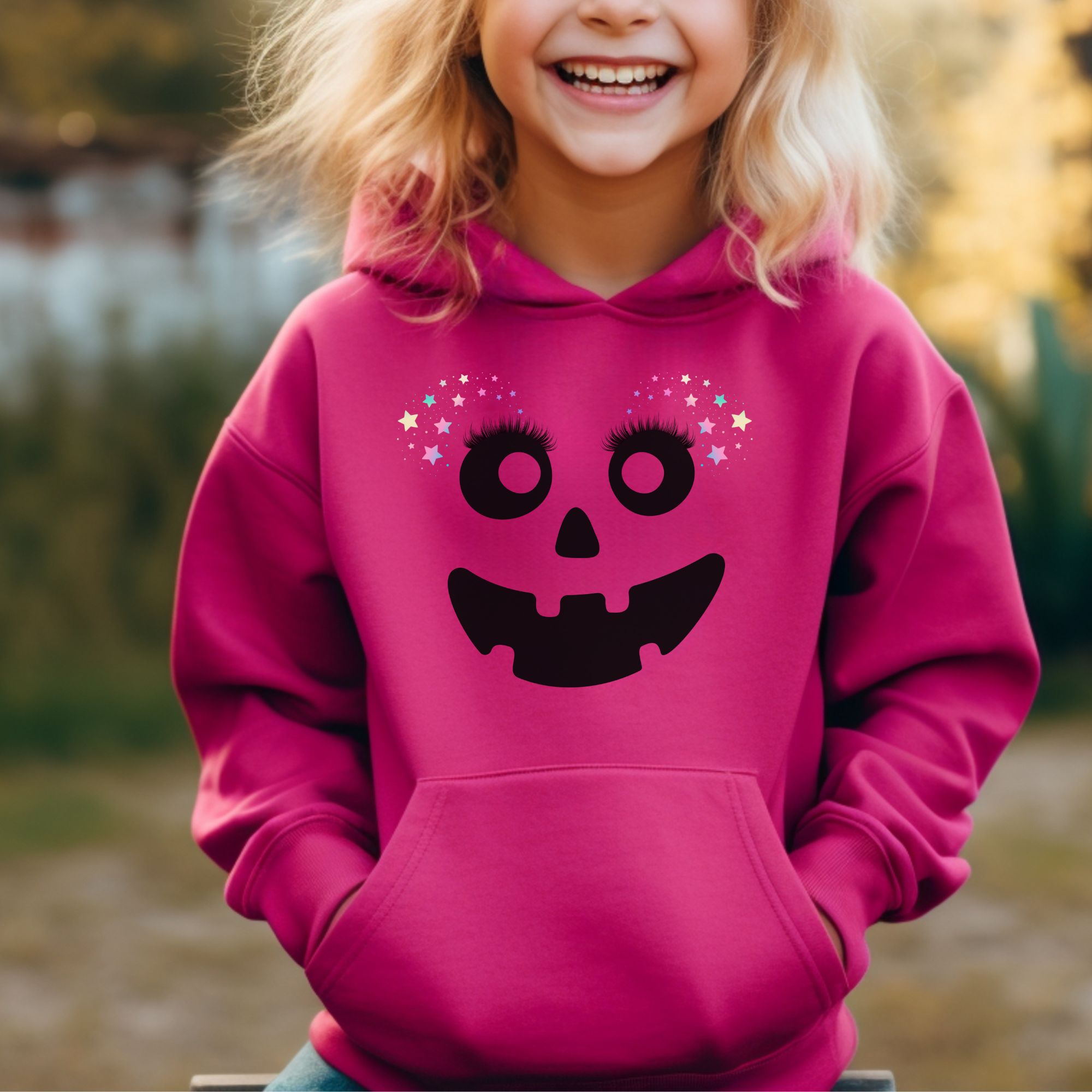 Starry-Eyed Pumpkin Face Hoodie product thumbnail image
