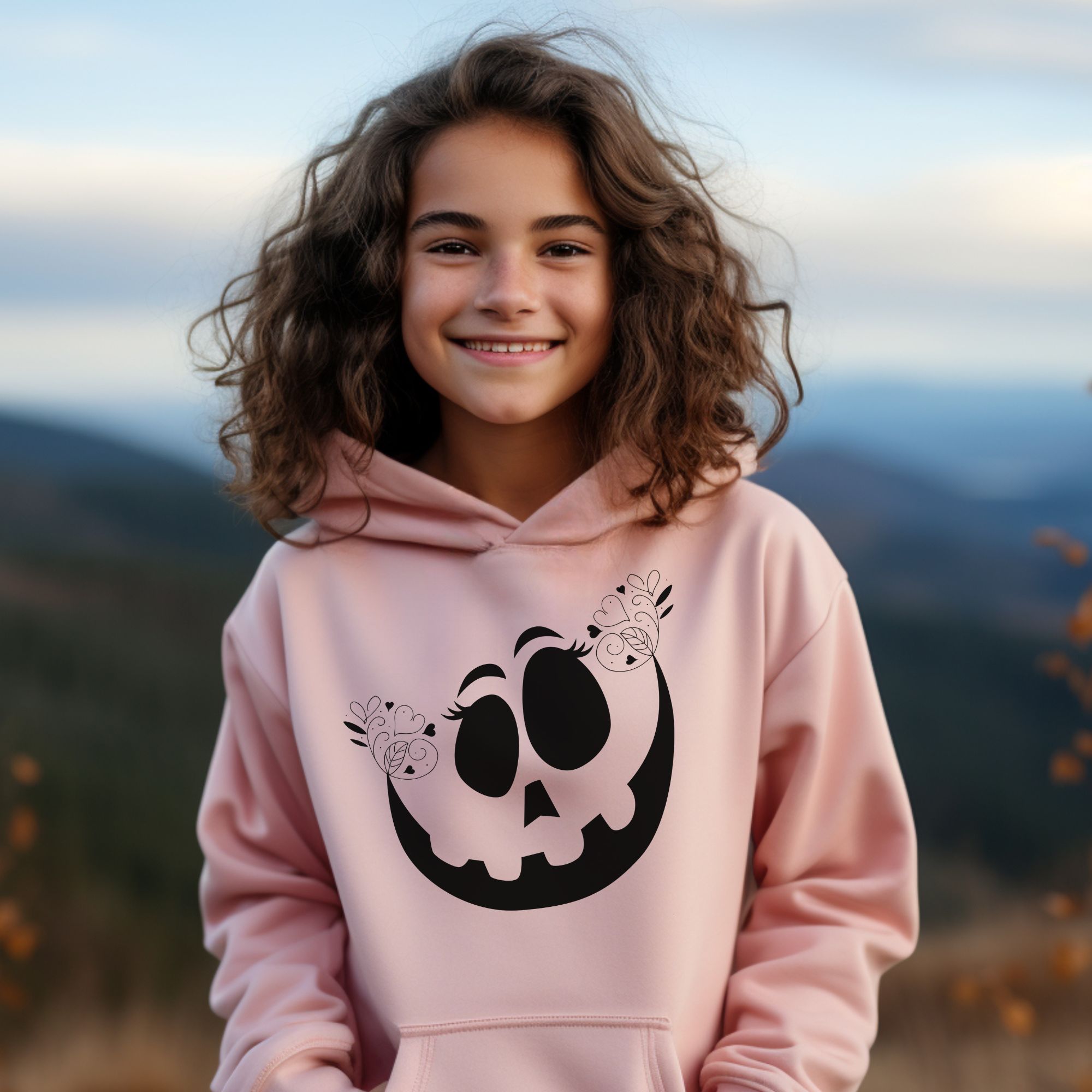 Whimsical Pumpkin Face Hoodie product thumbnail image