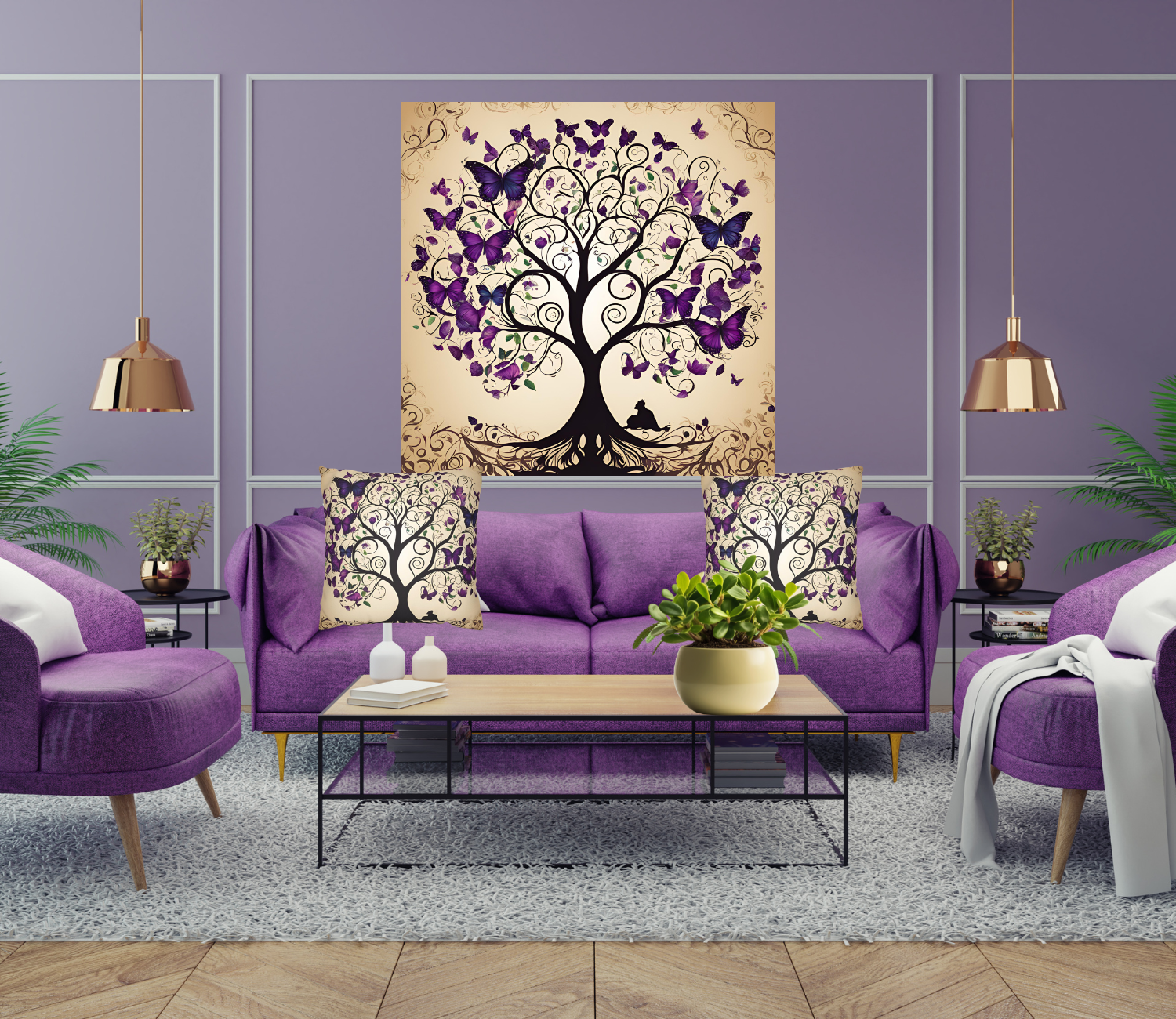 Whimsical Butterfly Tree Fine Art Posters, Nature Wall Decor, Inspirational Art Prints, Gift for Nature Lovers, Cottagecore, Boho Home Decoration