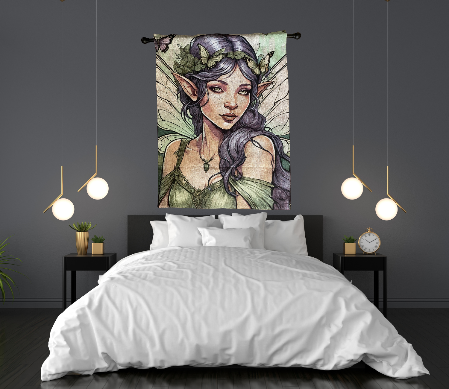 Mystical Fairy Wall Tapestry - Enchanting Home Decor for Spiritual Lovers, Boho Wall Hanging, Fantasy Art for Living Room, Bedroom, and Meditation Spaces by CarmaQuanTarot product thumbnail image Mystical Fairy Wall Tapestry - Enchanting Home Decor for Spiritual Lovers, Boho Wall Hanging, Fantasy Art for Living Room, Bedroom, and Meditation Spaces by CarmaQuanTarot product thumbnail image