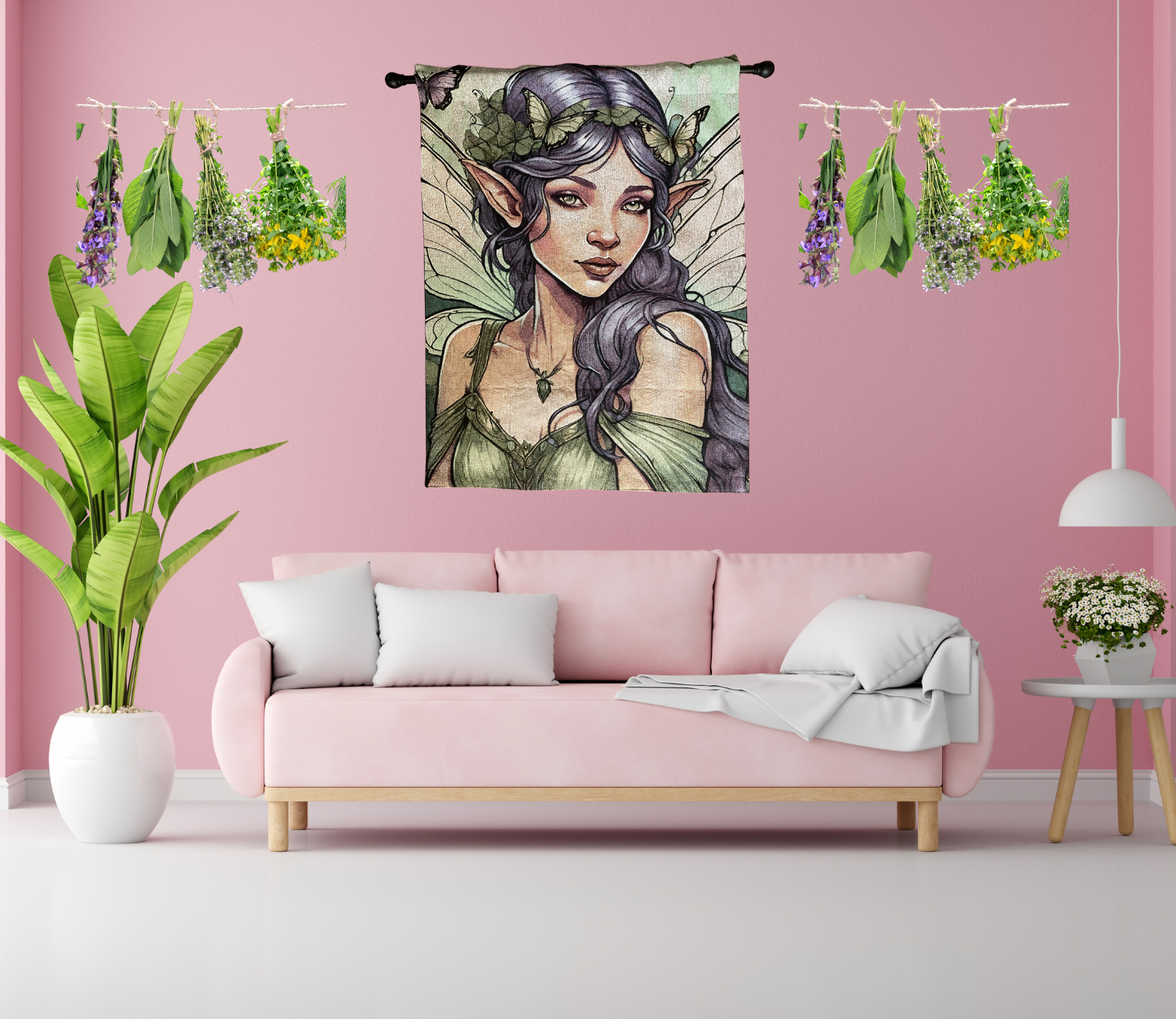 Mystical Fairy Wall Tapestry - Enchanting Home Decor for Spiritual Lovers, Boho Wall Hanging, Fantasy Art for Living Room, Bedroom, and Meditation Spaces by CarmaQuanTarot product thumbnail image