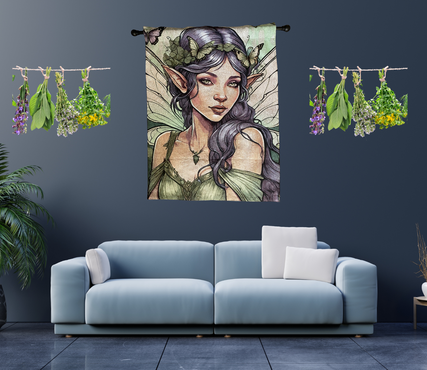 Mystical Fairy Wall Tapestry - Enchanting Home Decor for Spiritual Lovers, Boho Wall Hanging, Fantasy Art for Living Room, Bedroom, and Meditation Spaces by CarmaQuanTarot product thumbnail image