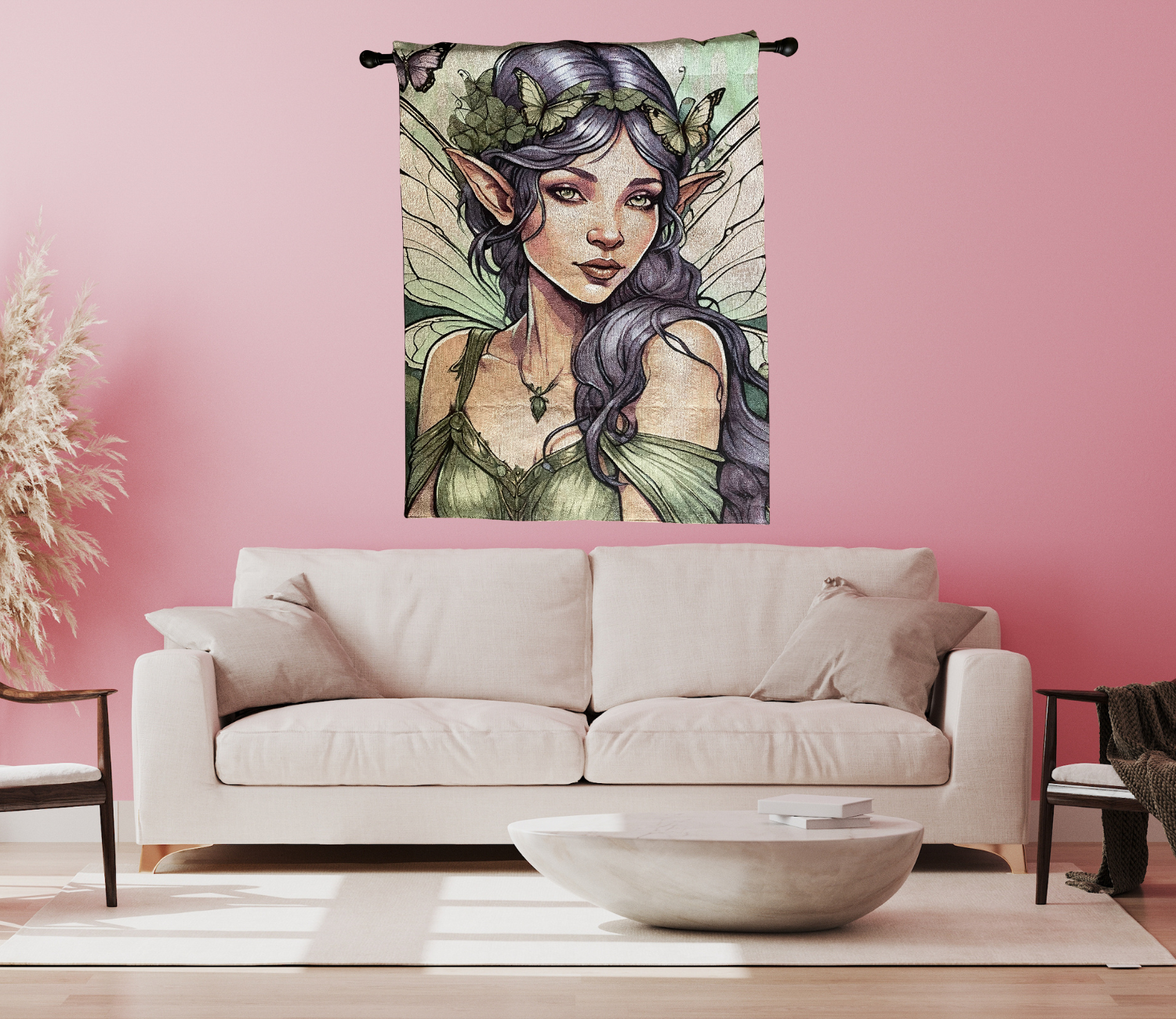Mystical Fairy Wall Tapestry - Enchanting Home Decor for Spiritual Lovers, Boho Wall Hanging, Fantasy Art for Living Room, Bedroom, and Meditation Spaces by CarmaQuanTarot product thumbnail image Mystical Fairy Wall Tapestry - Enchanting Home Decor for Spiritual Lovers, Boho Wall Hanging, Fantasy Art for Living Room, Bedroom, and Meditation Spaces by CarmaQuanTarot product thumbnail image