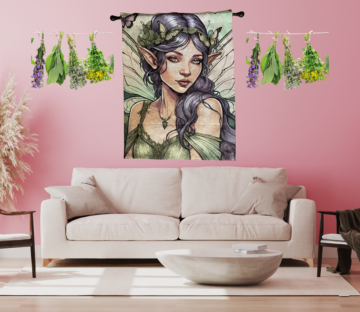 Mystical Fairy Wall Tapestry - Enchanting Home Decor for Spiritual Lovers, Boho Wall Hanging, Fantasy Art for Living Room, Bedroom, and Meditation Spaces by CarmaQuanTarot product thumbnail image Mystical Fairy Wall Tapestry - Enchanting Home Decor for Spiritual Lovers, Boho Wall Hanging, Fantasy Art for Living Room, Bedroom, and Meditation Spaces by CarmaQuanTarot product thumbnail image