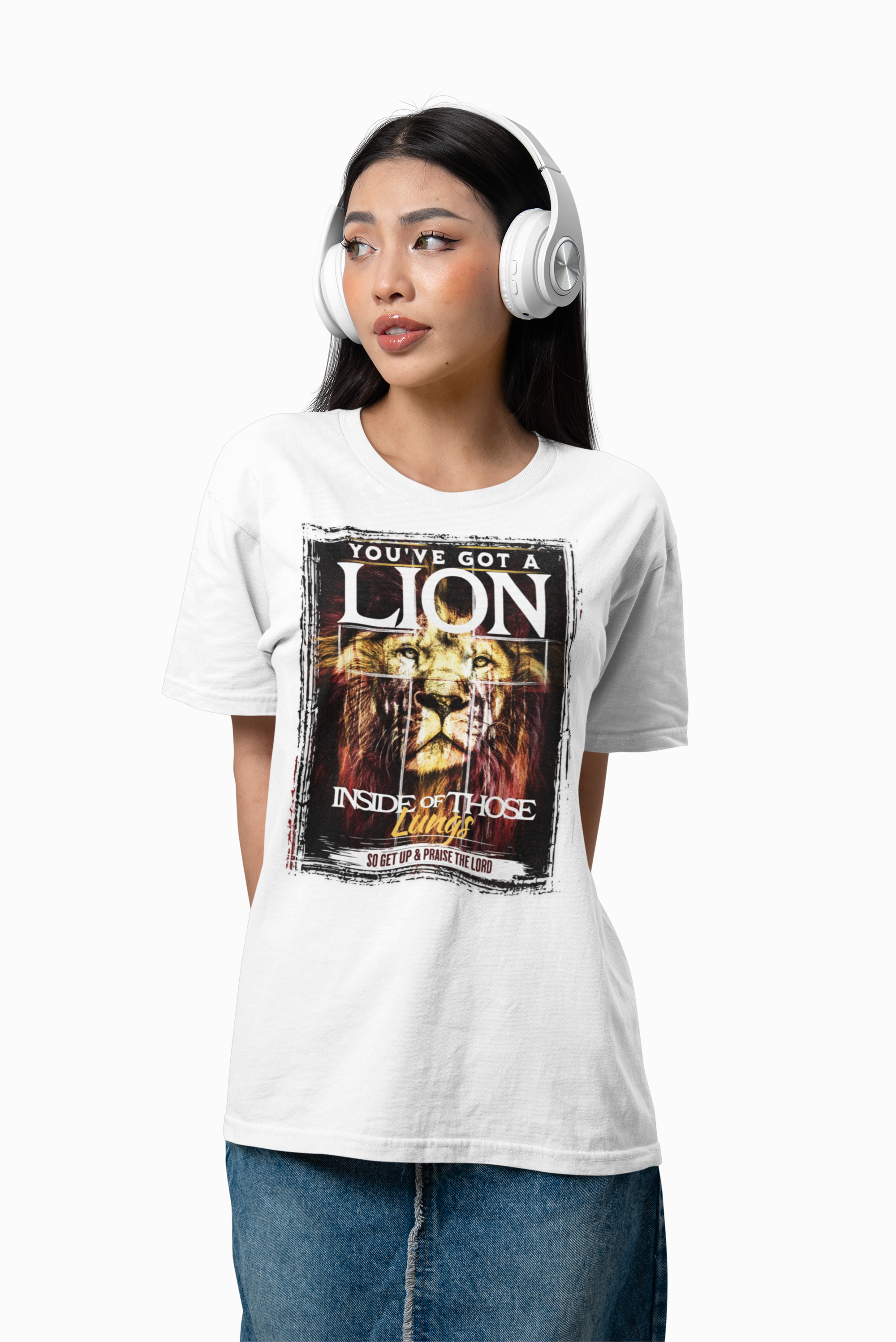 "You’ve Got a Lion Inside of Those Lungs" Christian T-Shirt product thumbnail image "You’ve Got a Lion Inside of Those Lungs" Christian T-Shirt product thumbnail image