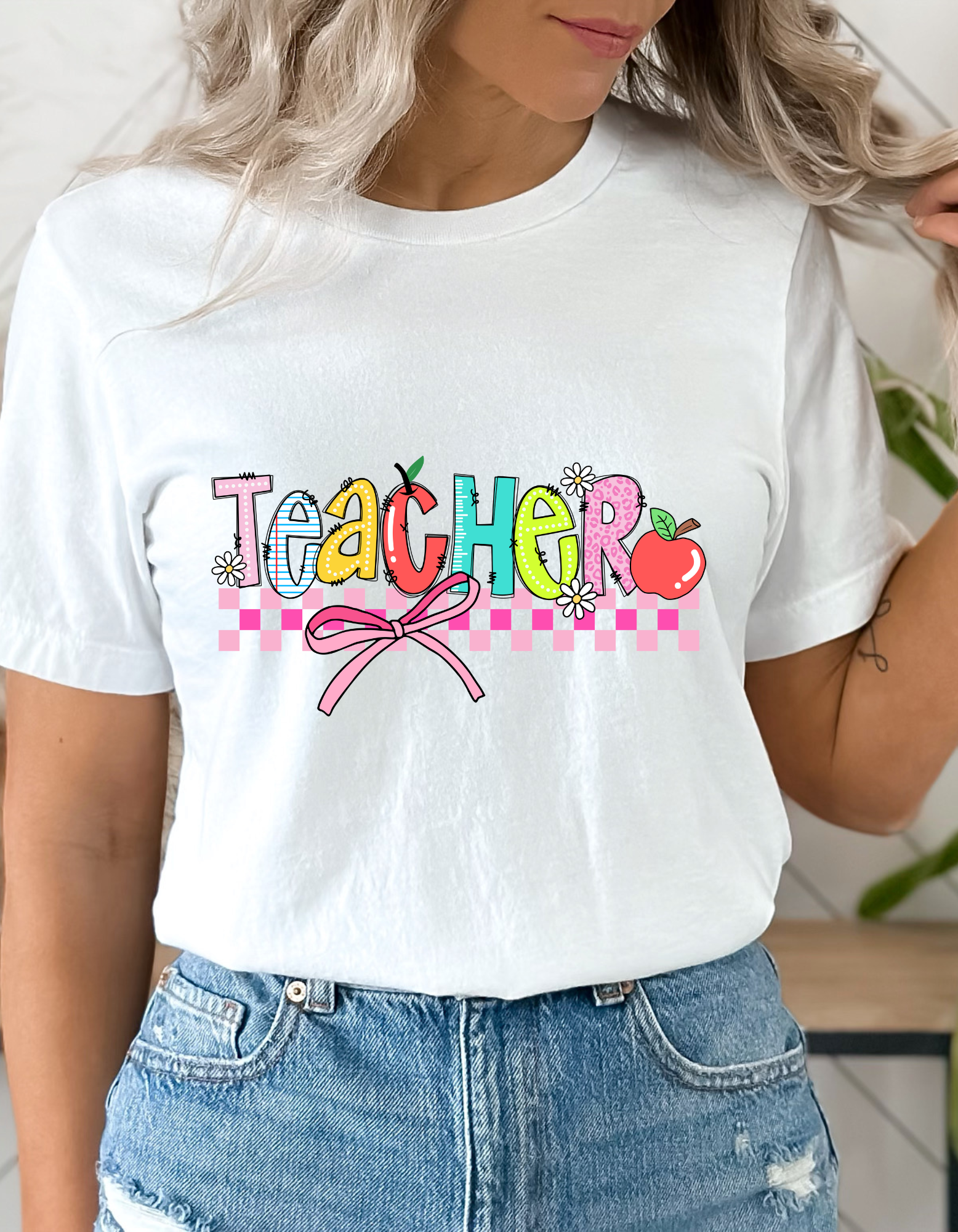 Teacher Appreciation Short Sleeve Tee, Cute Teacher Shirt, Gift for Educators, Back to School Tee, Teacher Nominee Top, Classroom Wear product thumbnail image Teacher Appreciation Short Sleeve Tee, Cute Teacher Shirt, Gift for Educators, Back to School Tee, Teacher Nominee Top, Classroom Wear product thumbnail image