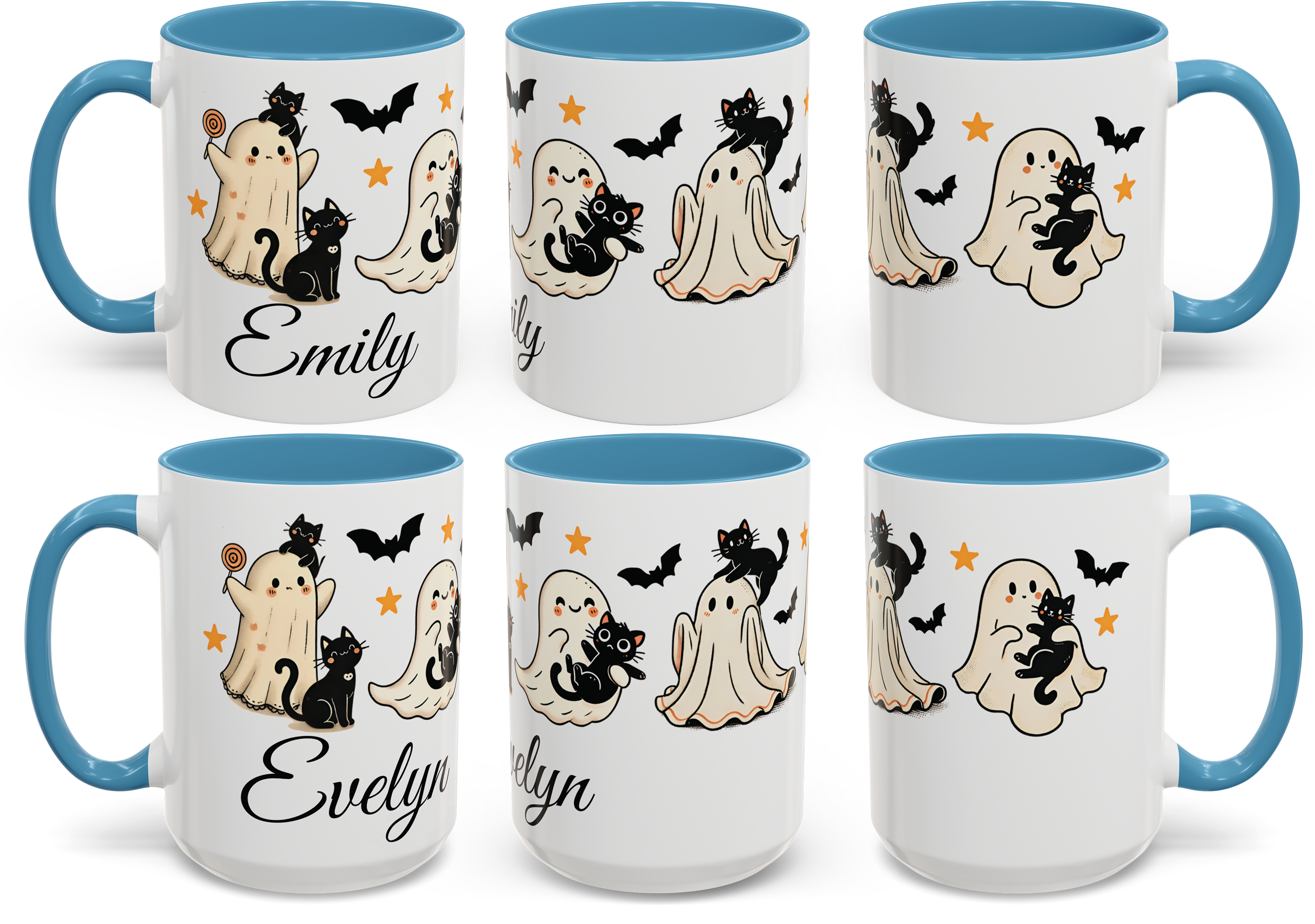 Cute Halloween Ghosts & Cats Coffee Mug | Perfect for Fall, Spooky Season, Witchy Gifts, Cat Lovers, Sipping Hot Drinks product thumbnail image Cute Halloween Ghosts & Cats Coffee Mug | Perfect for Fall, Spooky Season, Witchy Gifts, Cat Lovers, Sipping Hot Drinks product thumbnail image
