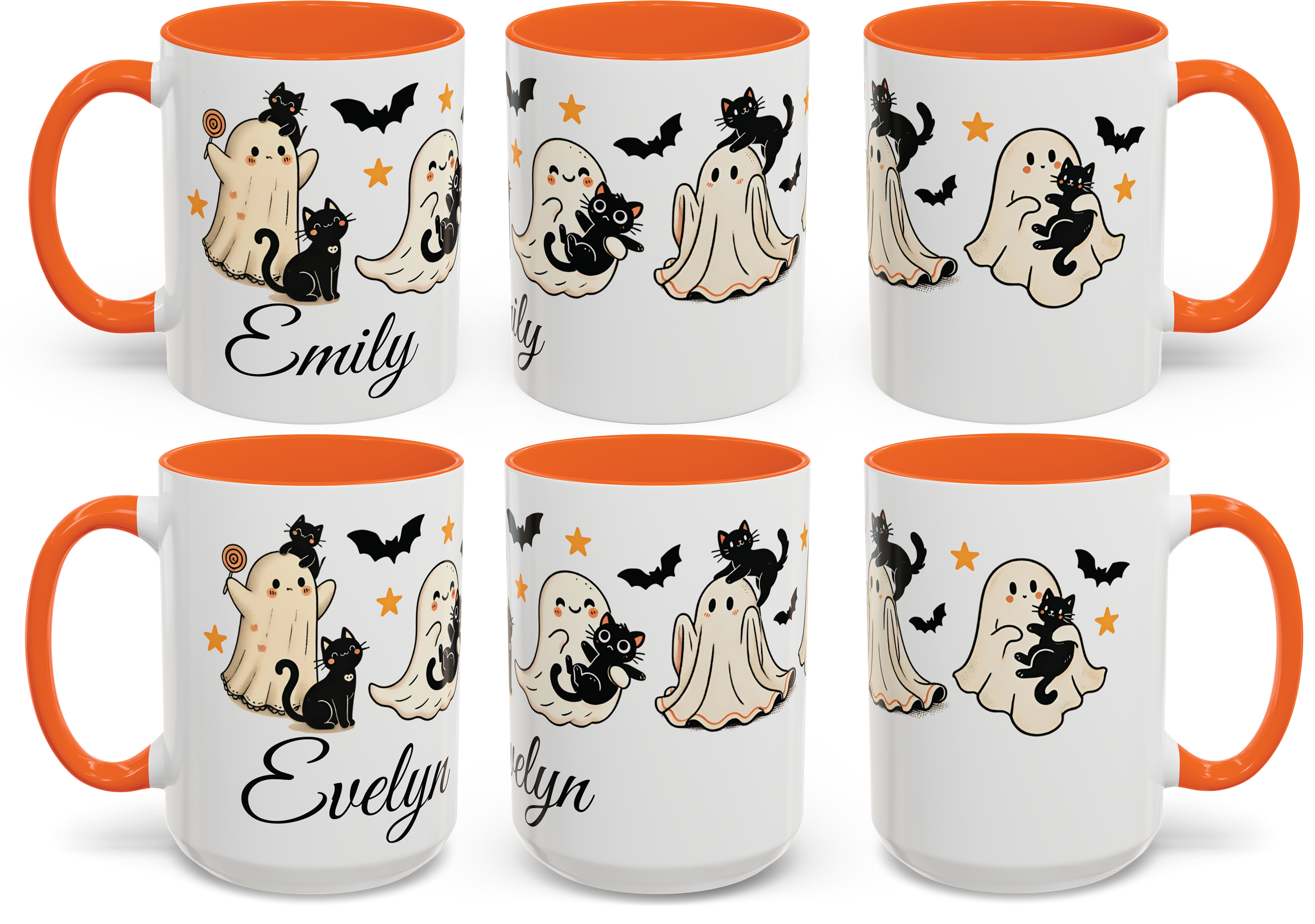 Cute Halloween Ghosts & Cats Coffee Mug | Perfect for Fall, Spooky Season, Witchy Gifts, Cat Lovers, Sipping Hot Drinks product thumbnail image Cute Halloween Ghosts & Cats Coffee Mug | Perfect for Fall, Spooky Season, Witchy Gifts, Cat Lovers, Sipping Hot Drinks product thumbnail image