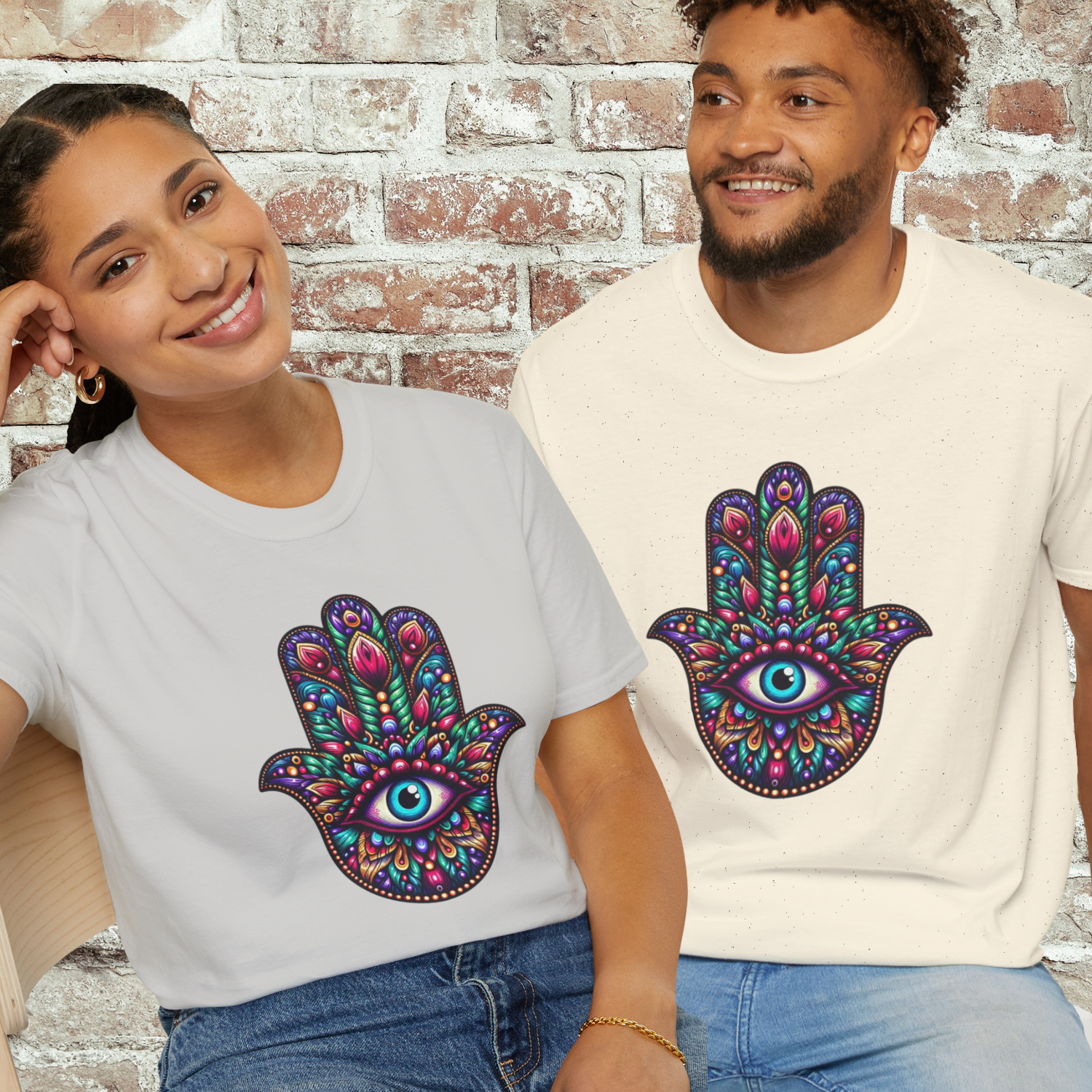 Mandala Hamsa T-Shirt, Evil Eye Protection Tee, Raising Vibration Shirt, Vibrant Unisex Top, Spiritual Clothing, Yoga Apparel, Boho Fashion, product thumbnail image Mandala Hamsa T-Shirt, Evil Eye Protection Tee, Raising Vibration Shirt, Vibrant Unisex Top, Spiritual Clothing, Yoga Apparel, Boho Fashion, product thumbnail image