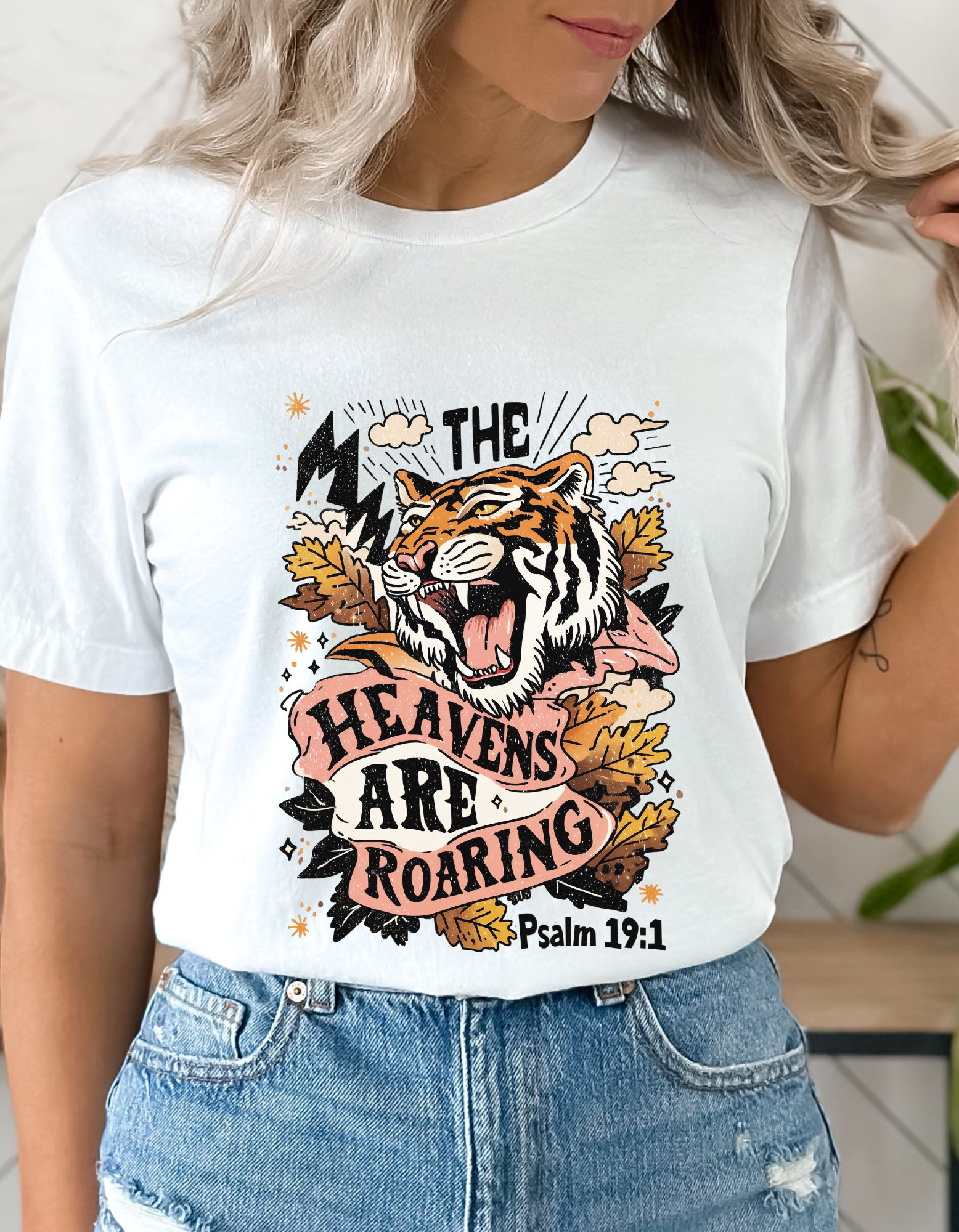 Heavens are Roaring Tiger Tee, Psalms Inspired Short Sleeve Shirt, Motivational Top for Nature Lovers, Comfortable Everyday Wear, Gift for [...]
