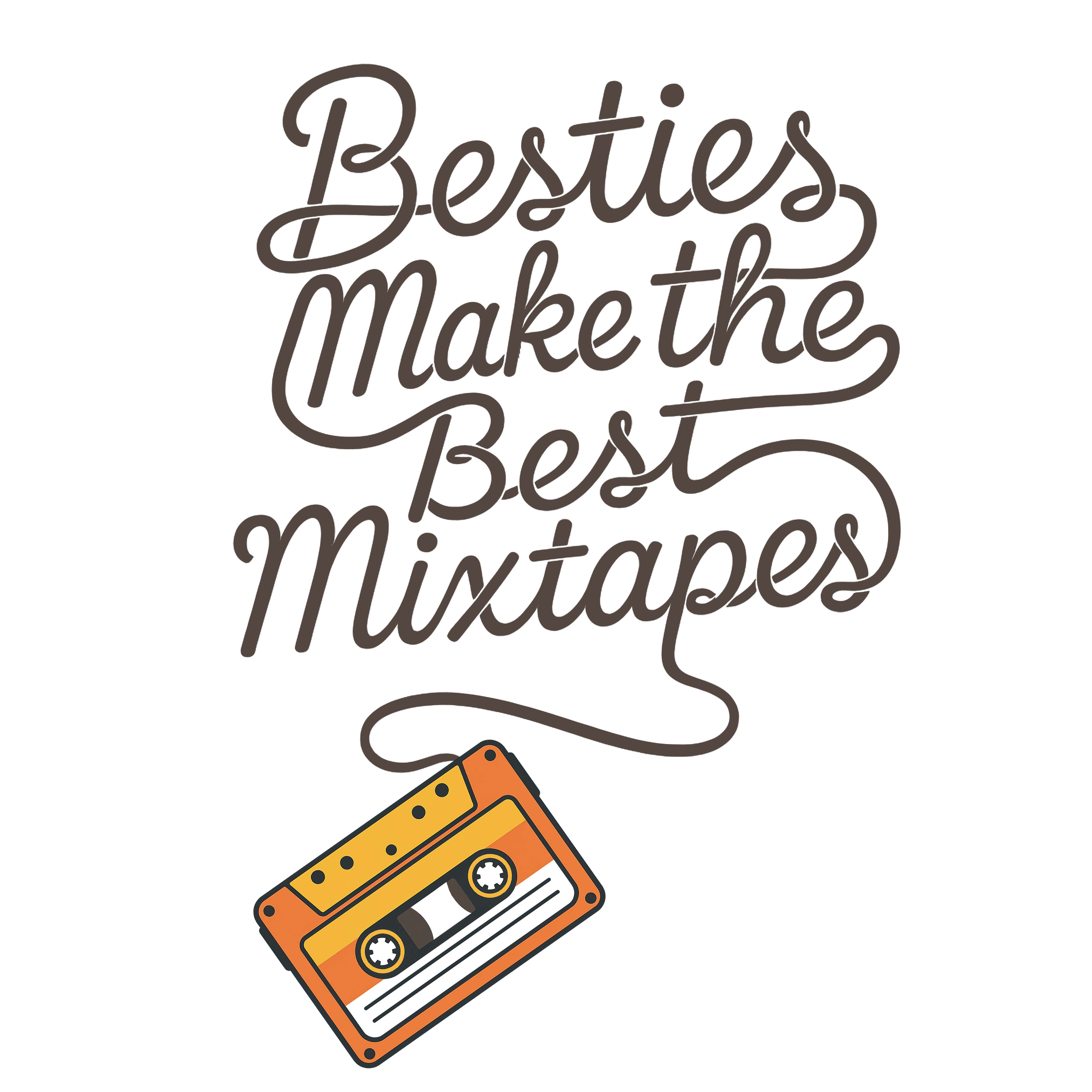 Besties Make the Best Mixtapes - Unisex Heavy Cotton Tee