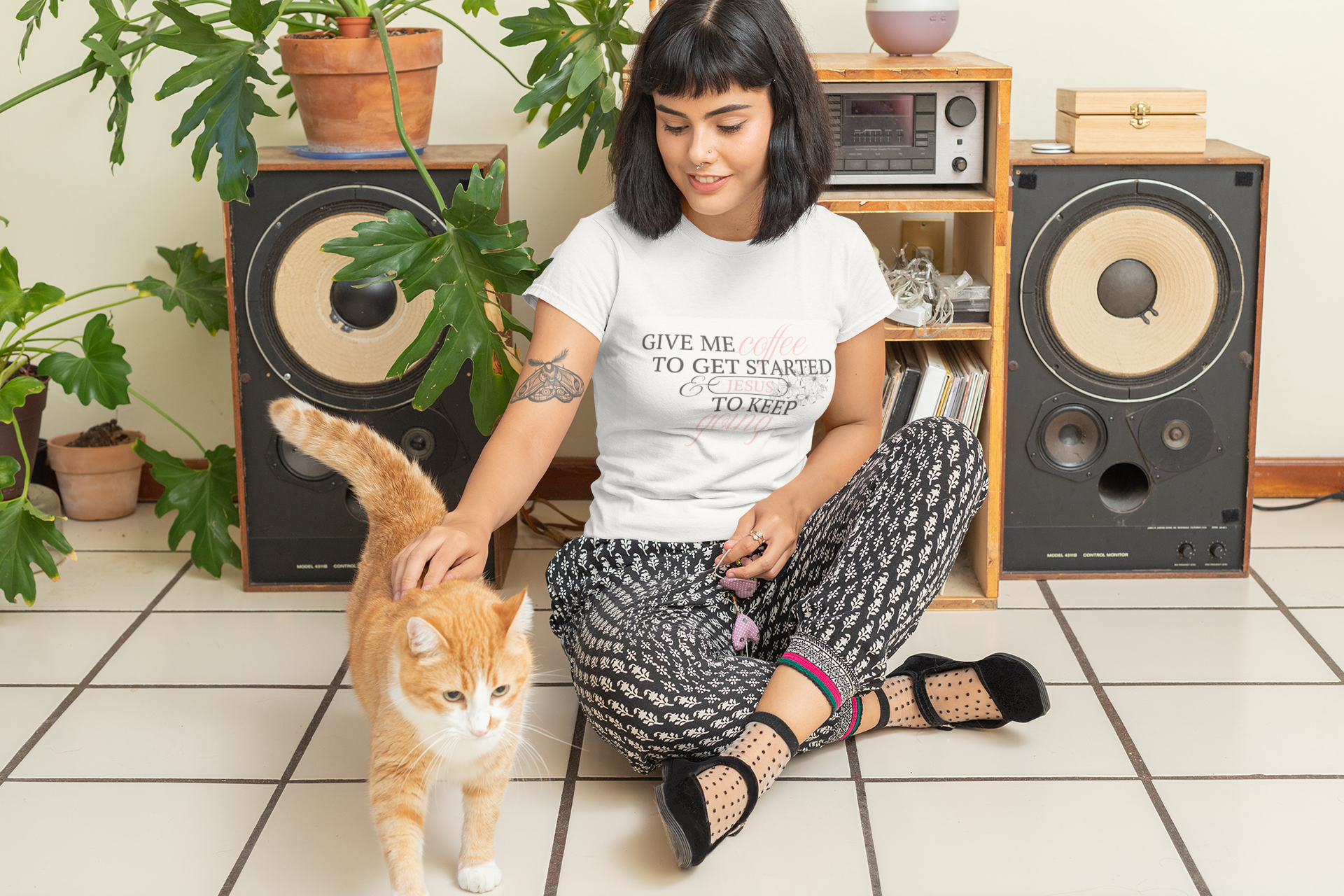 Coffee & Jesus Tee, Inspirational T-Shirt, Christian Apparel, Gift for Her, Faith-Based Top, Casual Wear product thumbnail image Coffee & Jesus Tee, Inspirational T-Shirt, Christian Apparel, Gift for Her, Faith-Based Top, Casual Wear product thumbnail image