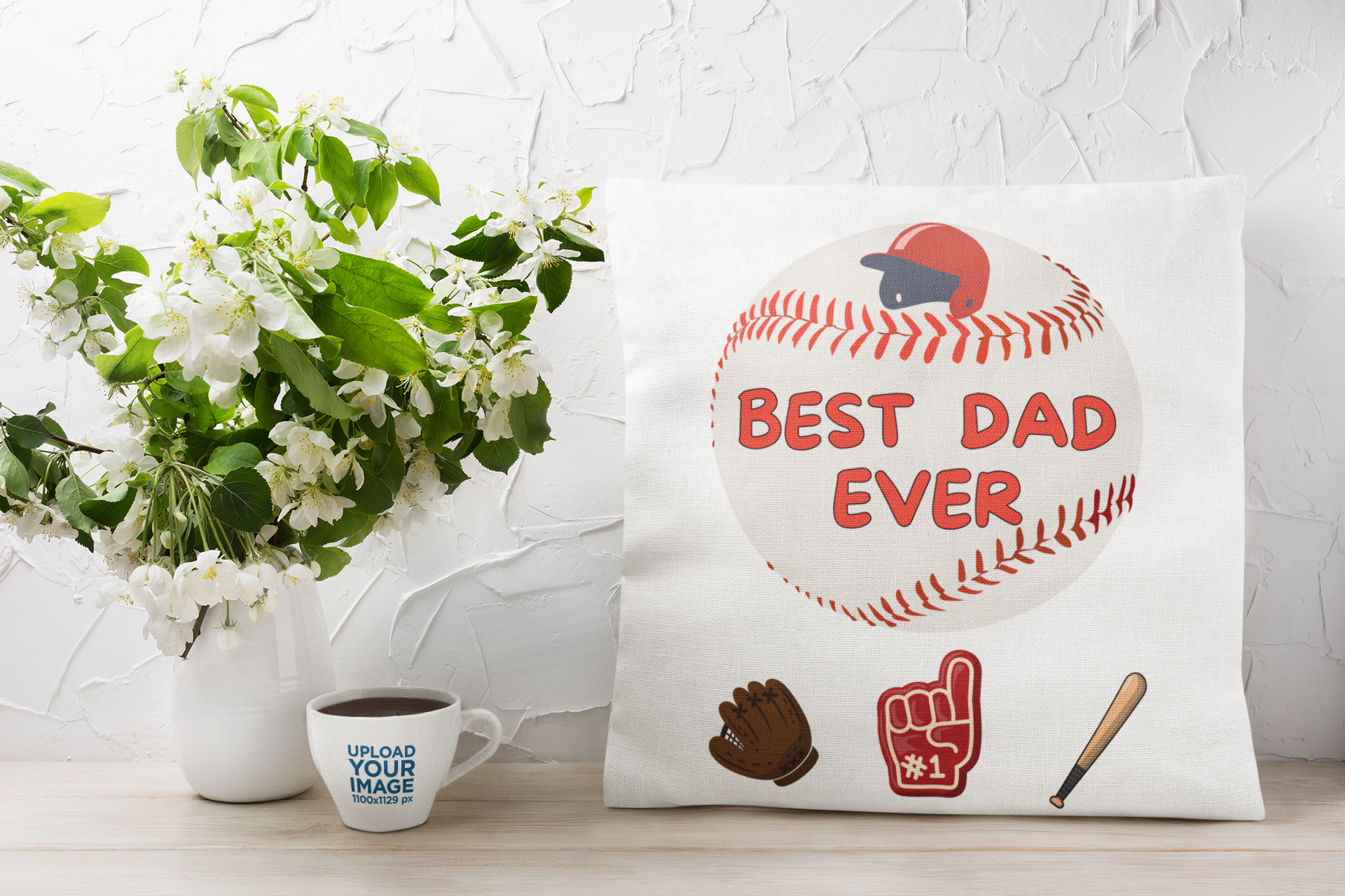Baseball-Themed Pillow for Dad, Perfect Father's Day Gift, Personalized Home Decor, Dad's Lounge Must-Have, Cozy Cushion