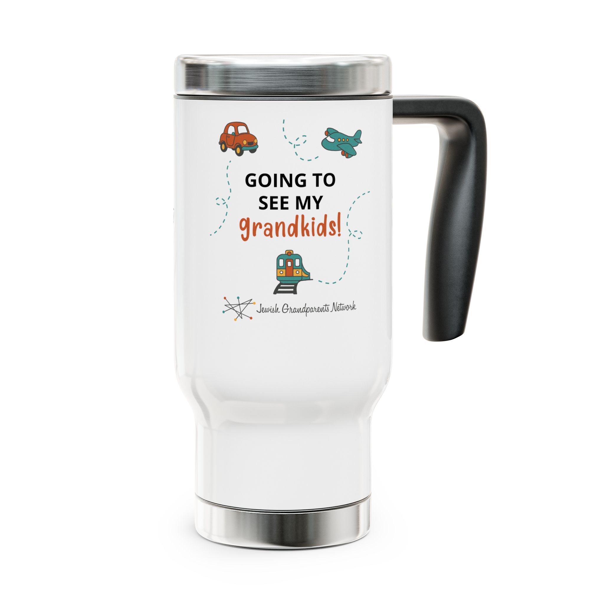 GOING TO SEE MY GRANDKIDS — Travel Mug, 14oz Stainless Steel Cup